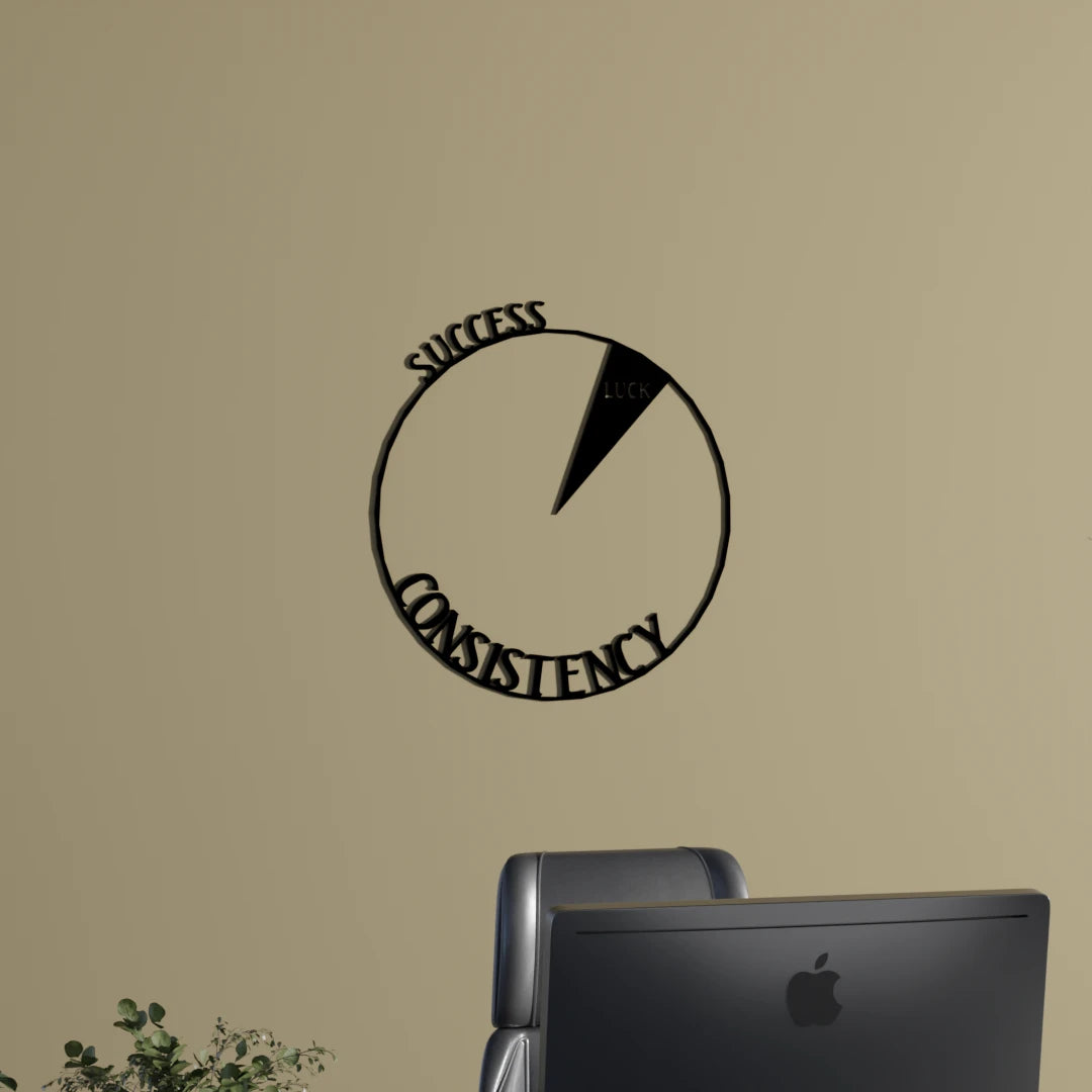 Handcrafted wall decor with productivity-driven message – Consistency in wooden wall deocor modern offices
