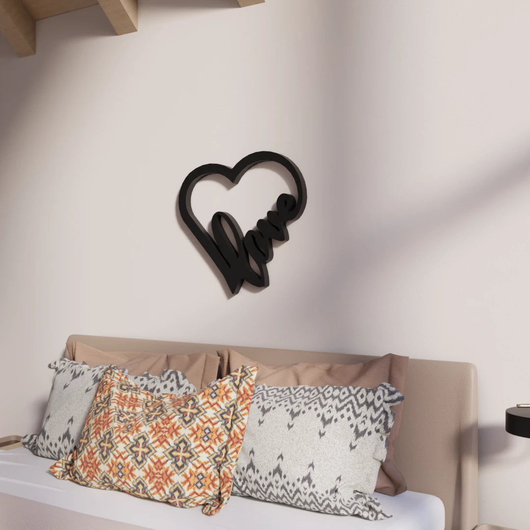 Elegant Heart and Love metal wall art – Buy now