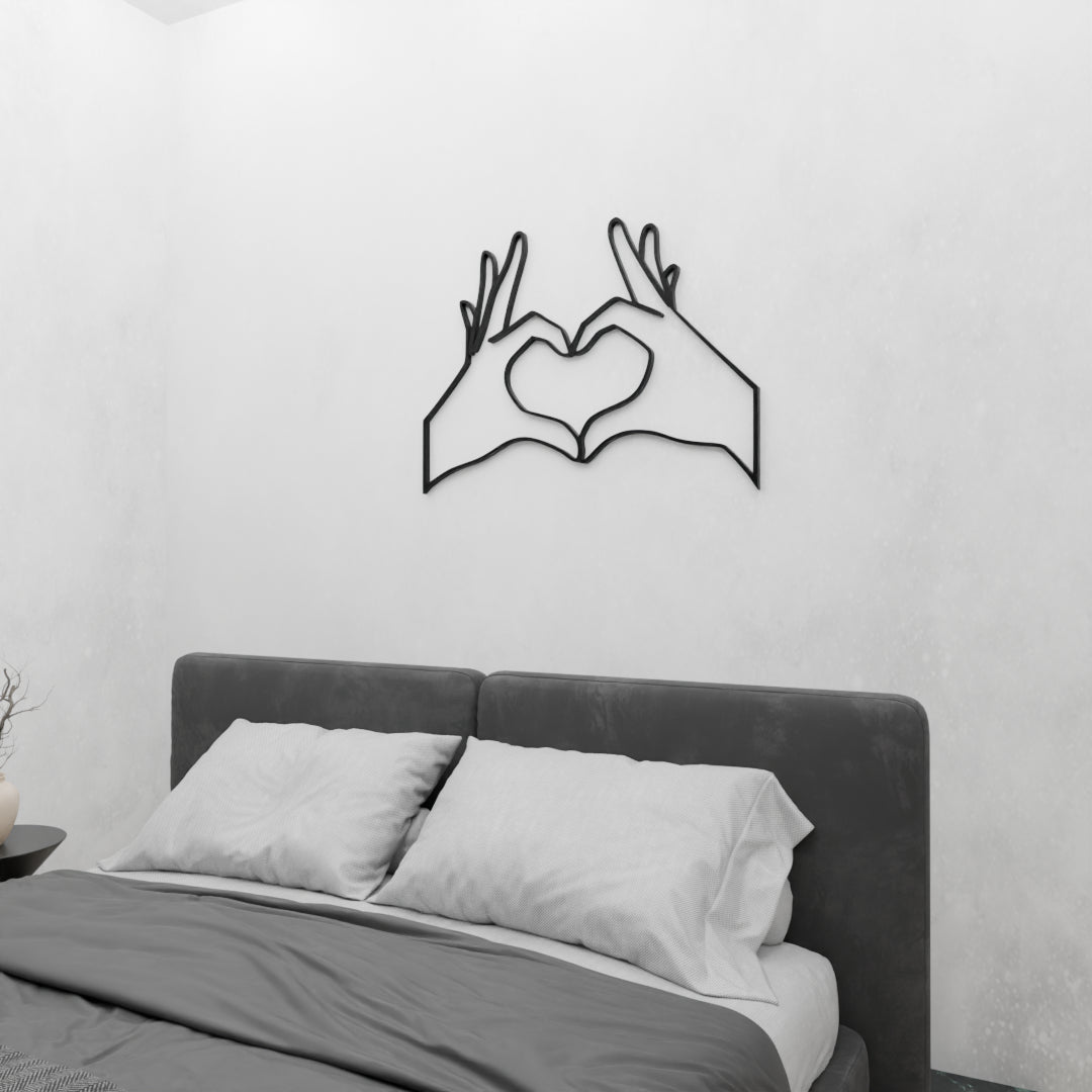 Stylish Hand Gesture Heart wall hanging for home