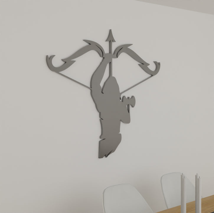 Metafurn Warrior Artistic Wooden Wall Decor For Modern Interiors