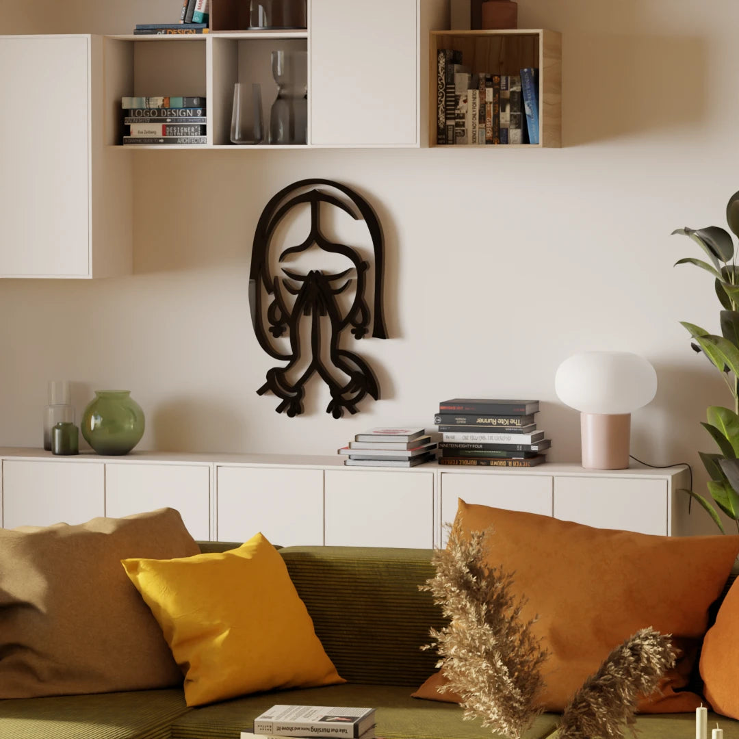 Stylish Namaste Girl wall hanging for home