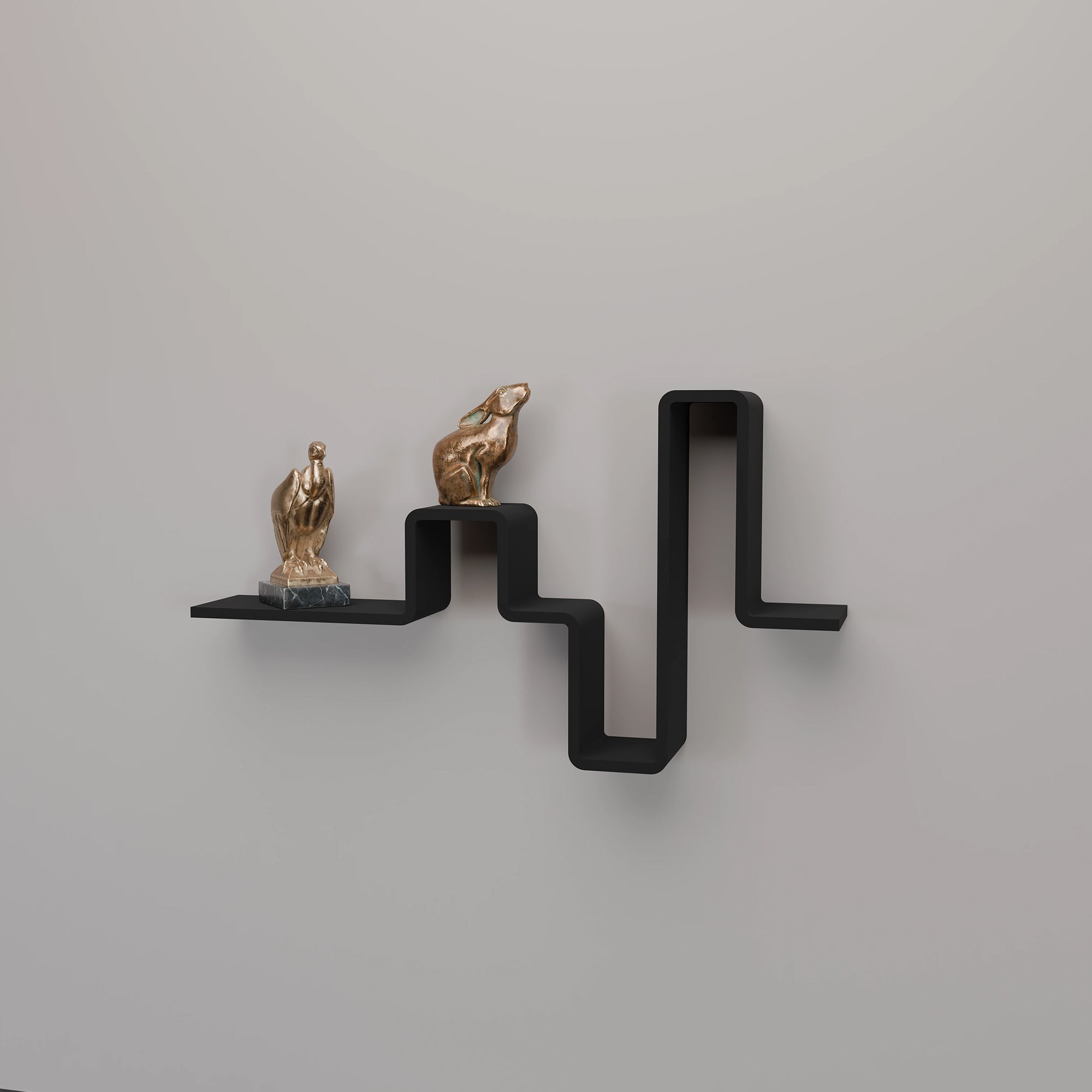 Pulse Shape Hanging Wall Shelf