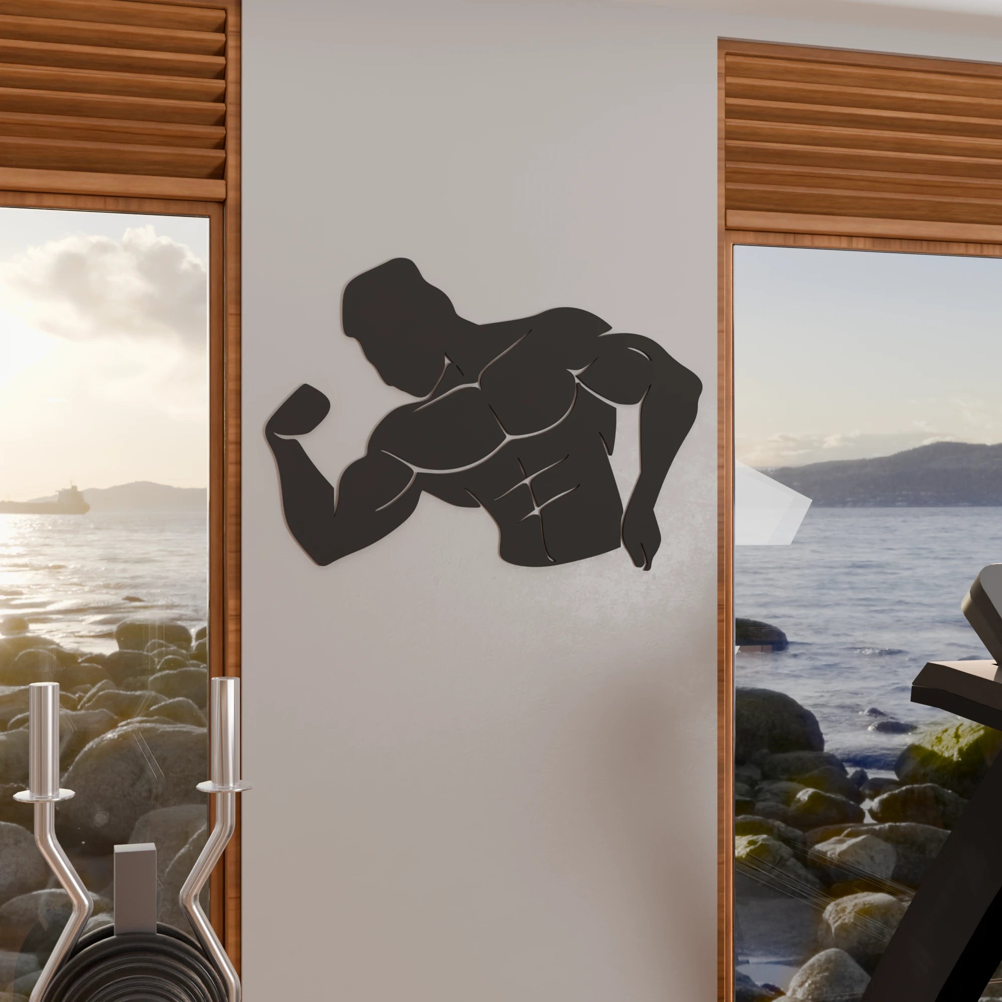 Front Single Biceps Wall Art - 40x28 Inches