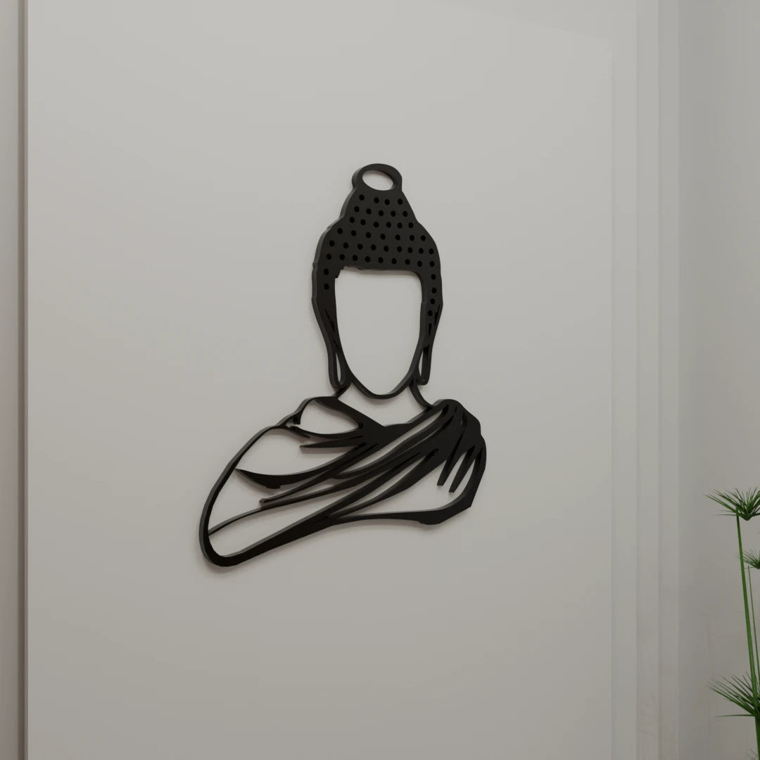 Metafurn Buddha Decorative Wood Wall Art Symbolizing Peace And Wisdom