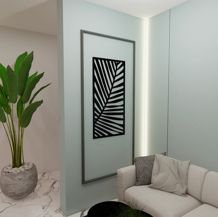 Metafurn Palm Leaf decorative wood wall art for tropical interiors