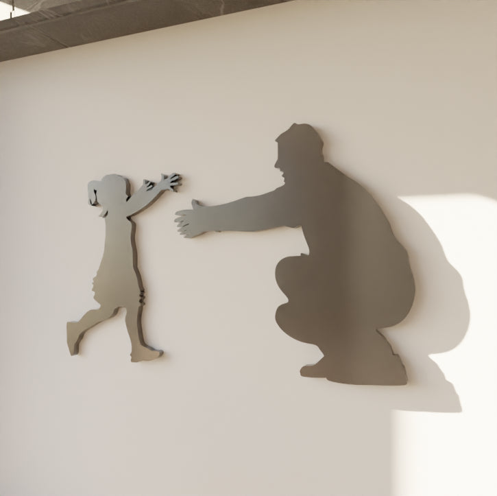 Father and Daughter wall art for family spaces