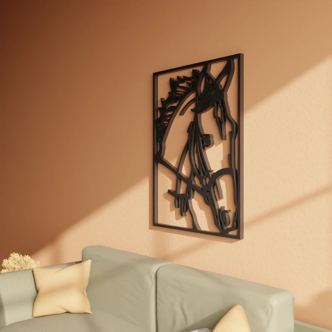 Horse Head-inspired wall hanging for home