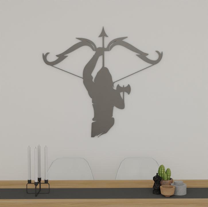 Metafurn Warrior Modern Wooden Wall Decor With A Warrior Theme