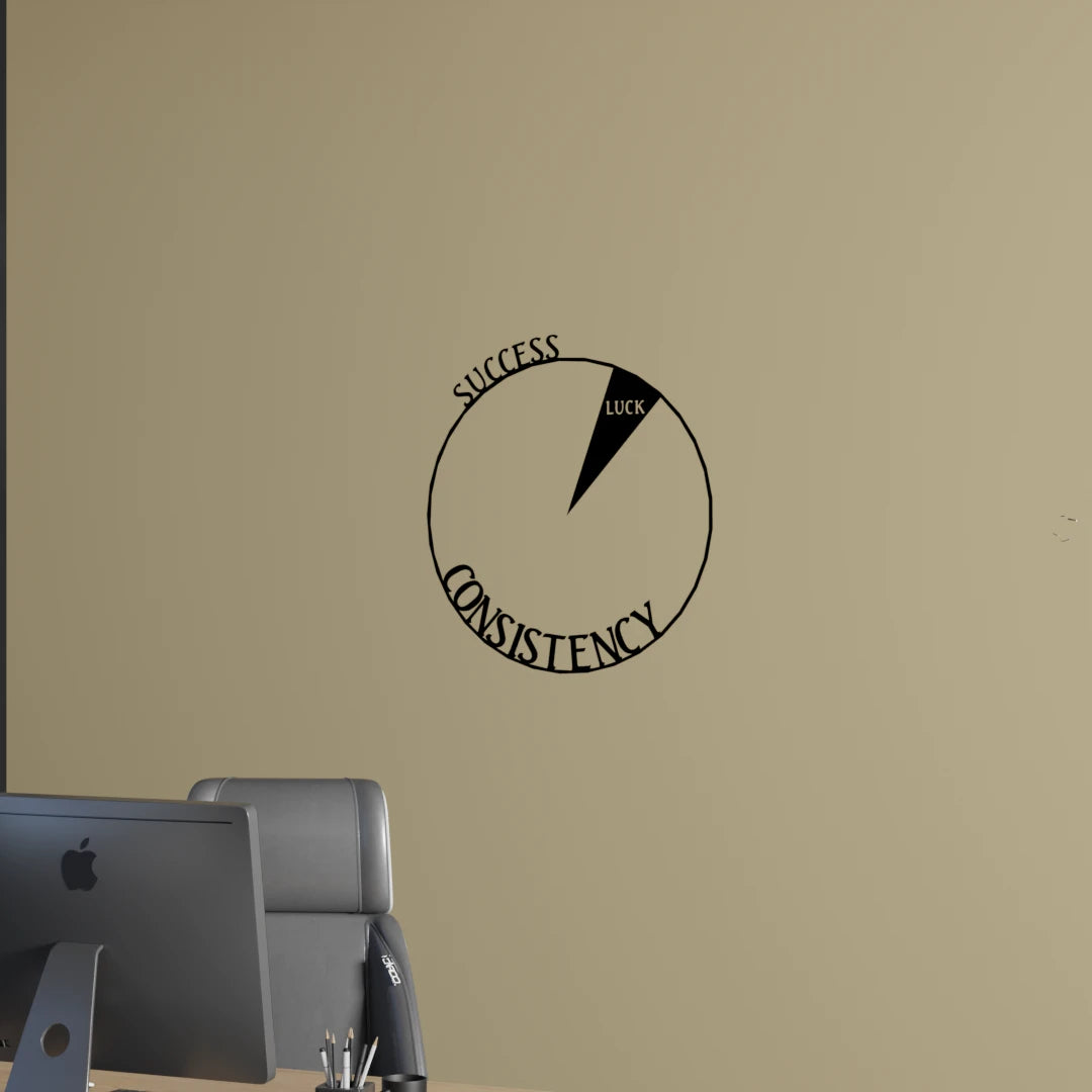 Elegant wooden wall art that celebrates consistency – Metafurn motivational office art