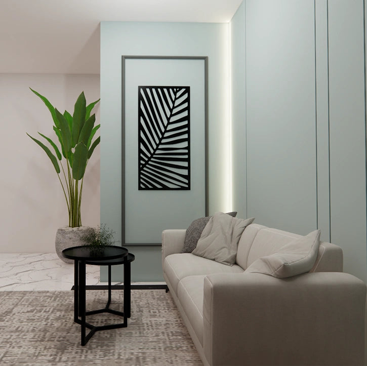 Metafurn Palm Leaf large wooden wall art for living rooms and offices