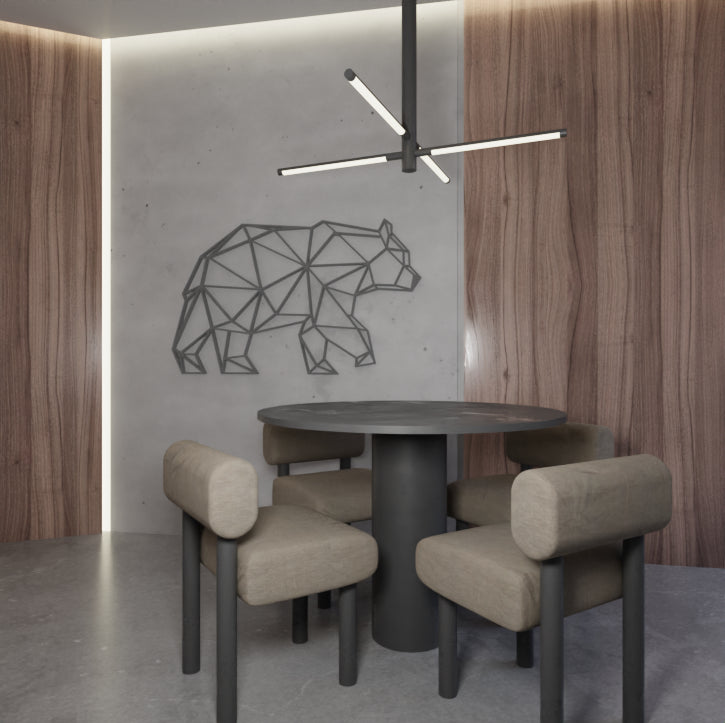 Premium wooden bear art – minimalist wildlife-inspired wall decor by Metafurn