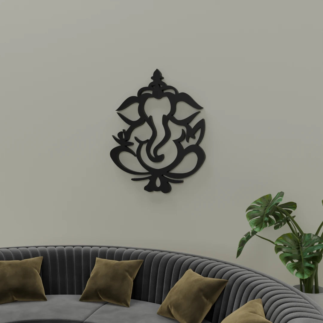 Metafurn Ganesha Large Wooden Wall Art For Spiritual Interiors