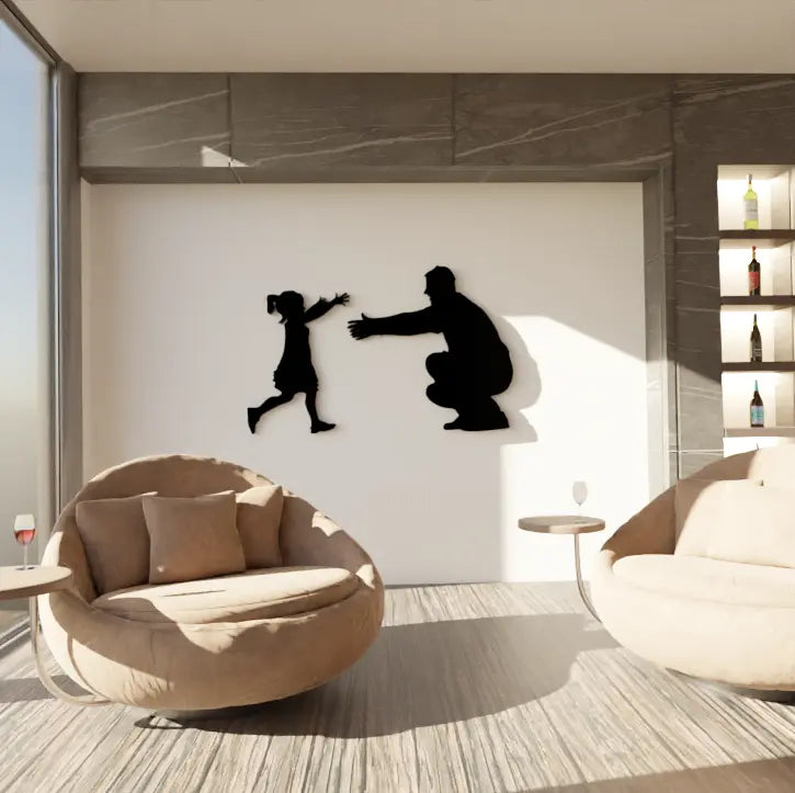 Modern Father and Daughter decor by Metafurn