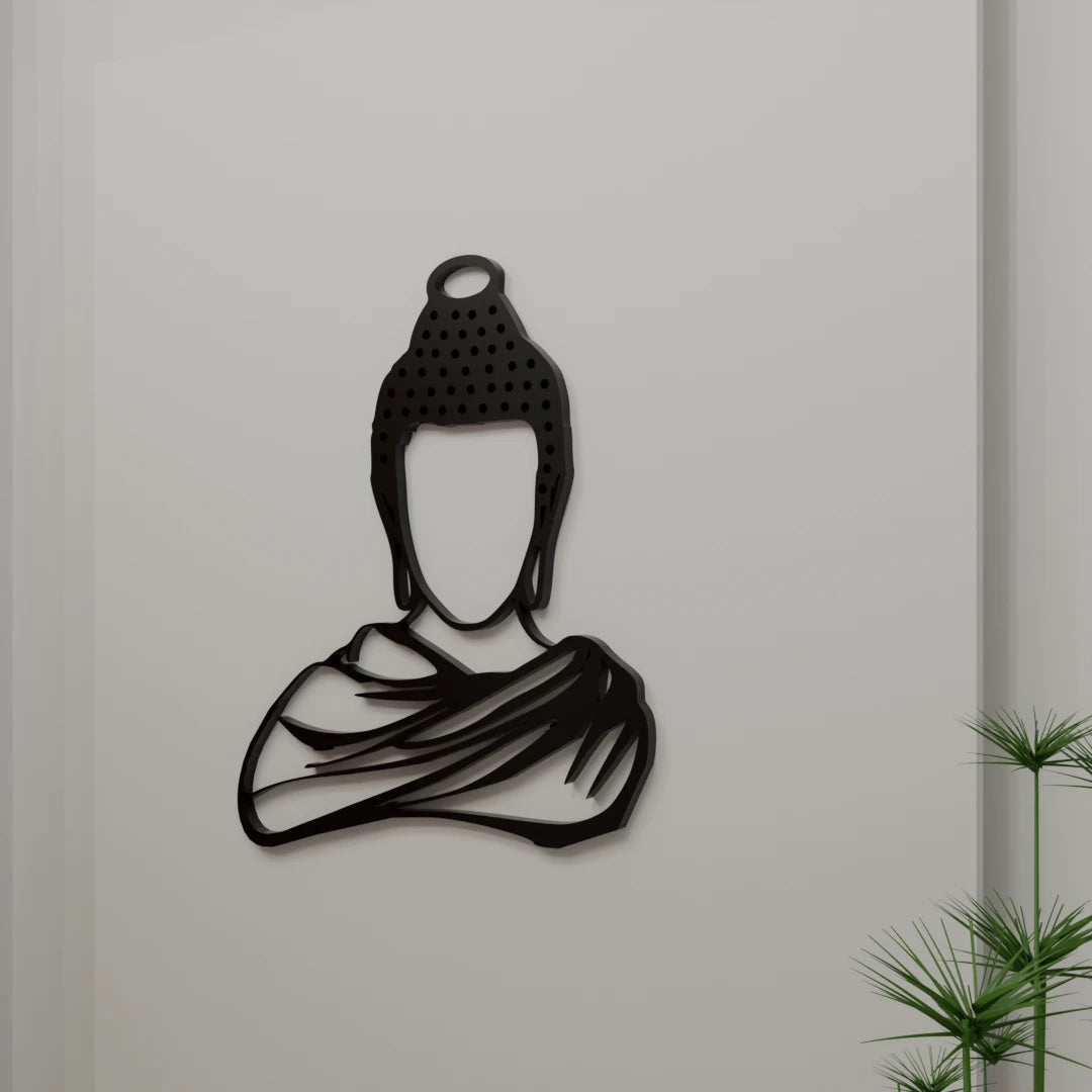 Metafurn Buddha Large Wooden Wall Art For Spiritual Ambiance