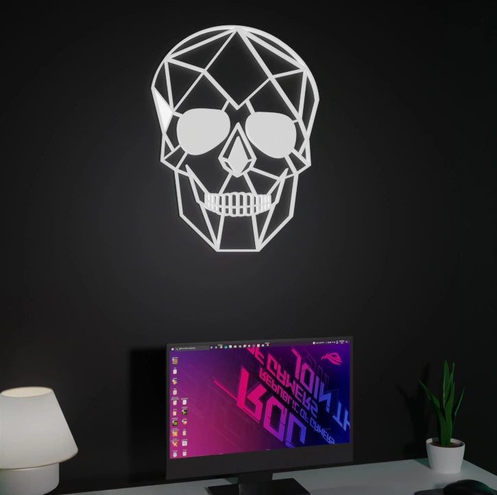 Metafurn Skull decorative wood wall art for industrial-themed homes