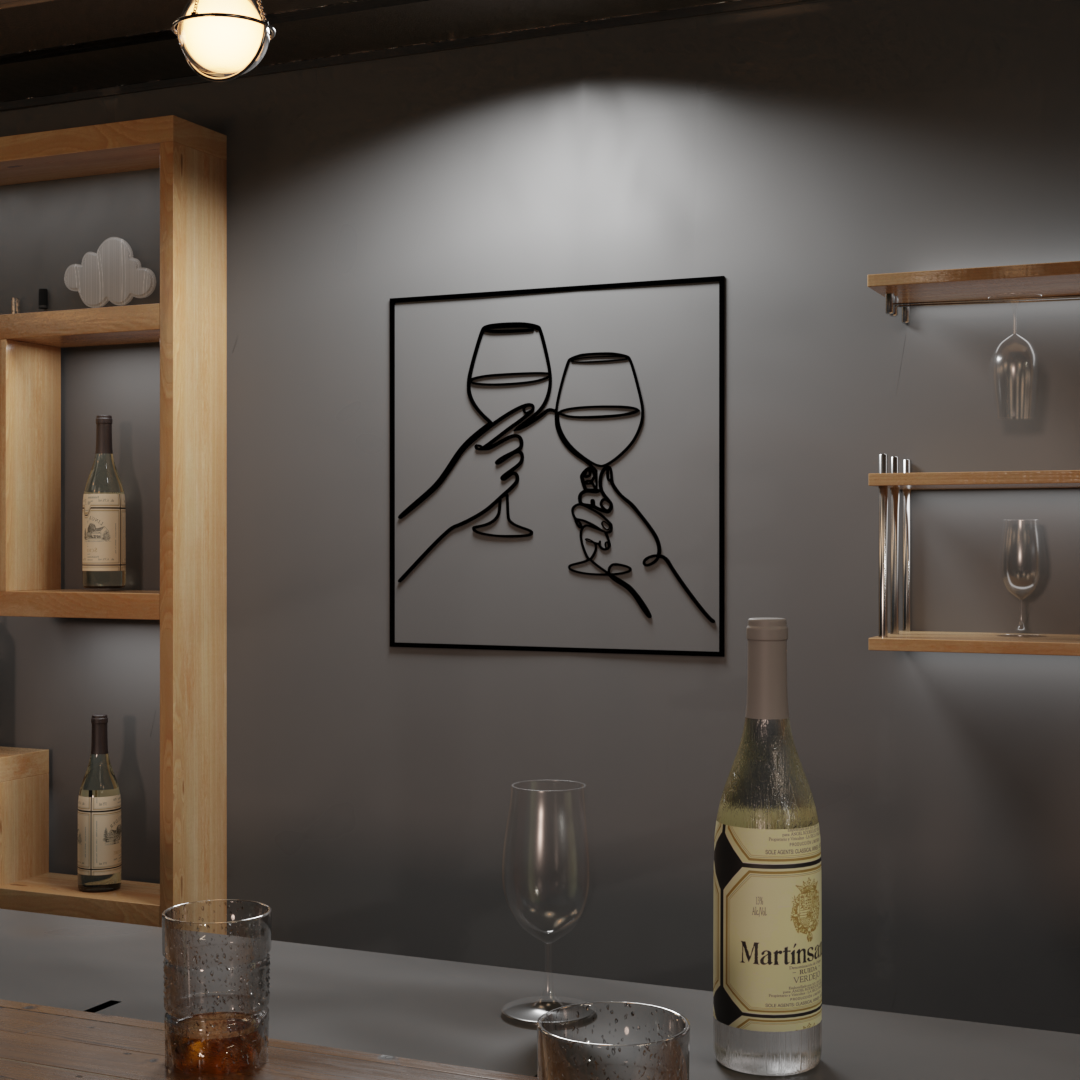 Cheers Bar Wall Art- 40x40 Inches