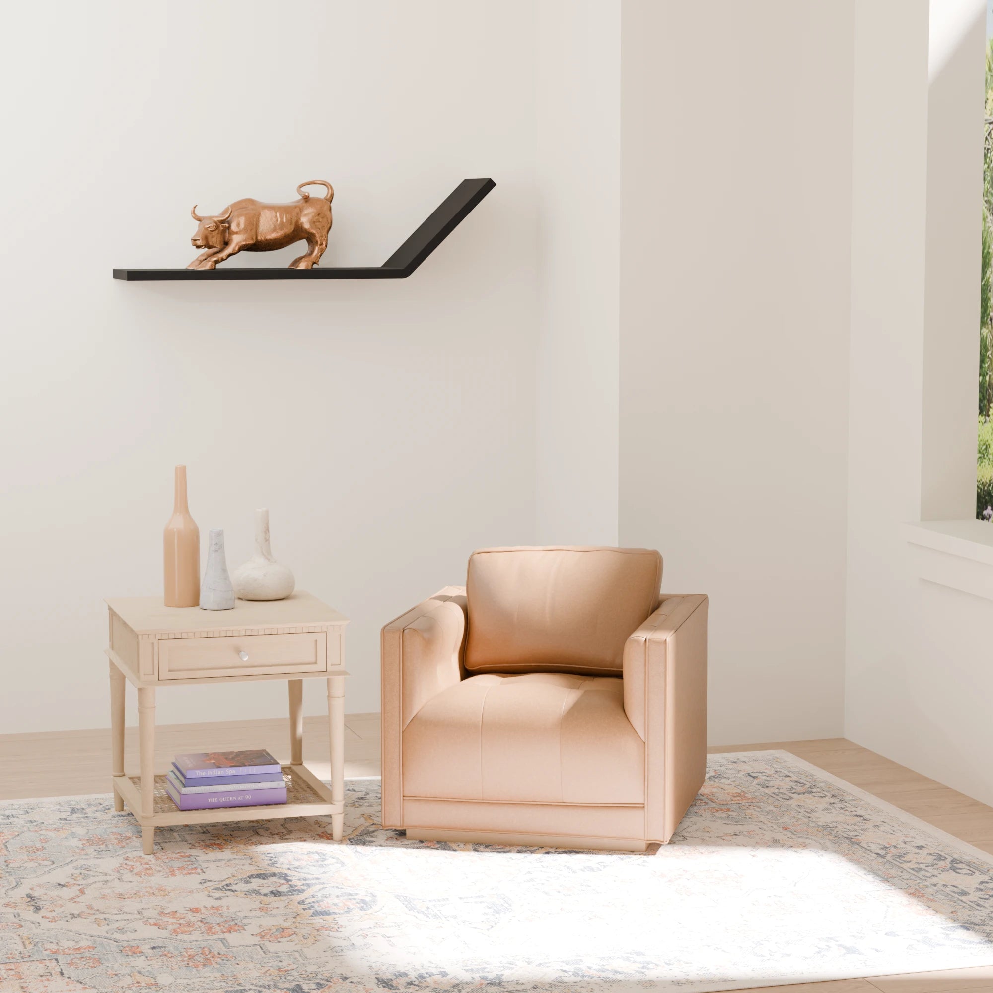 Lifted Edge Shape Wall Shelf