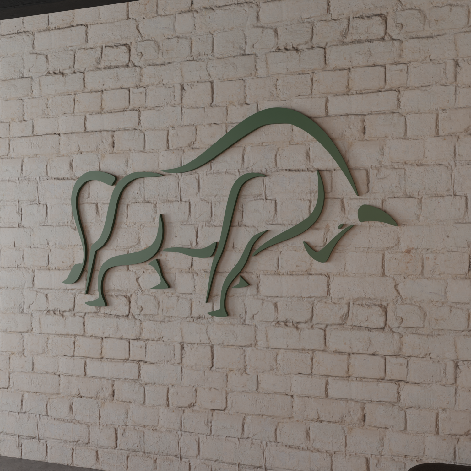 Stock Market Bull - 40x24 Inches