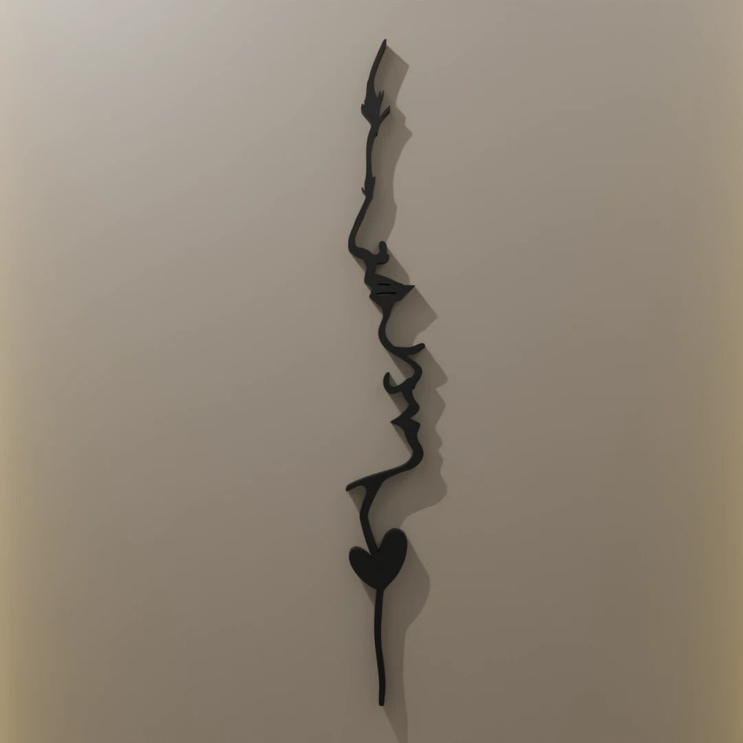 Elegant Forehead Kiss metal wall art – Buy now
