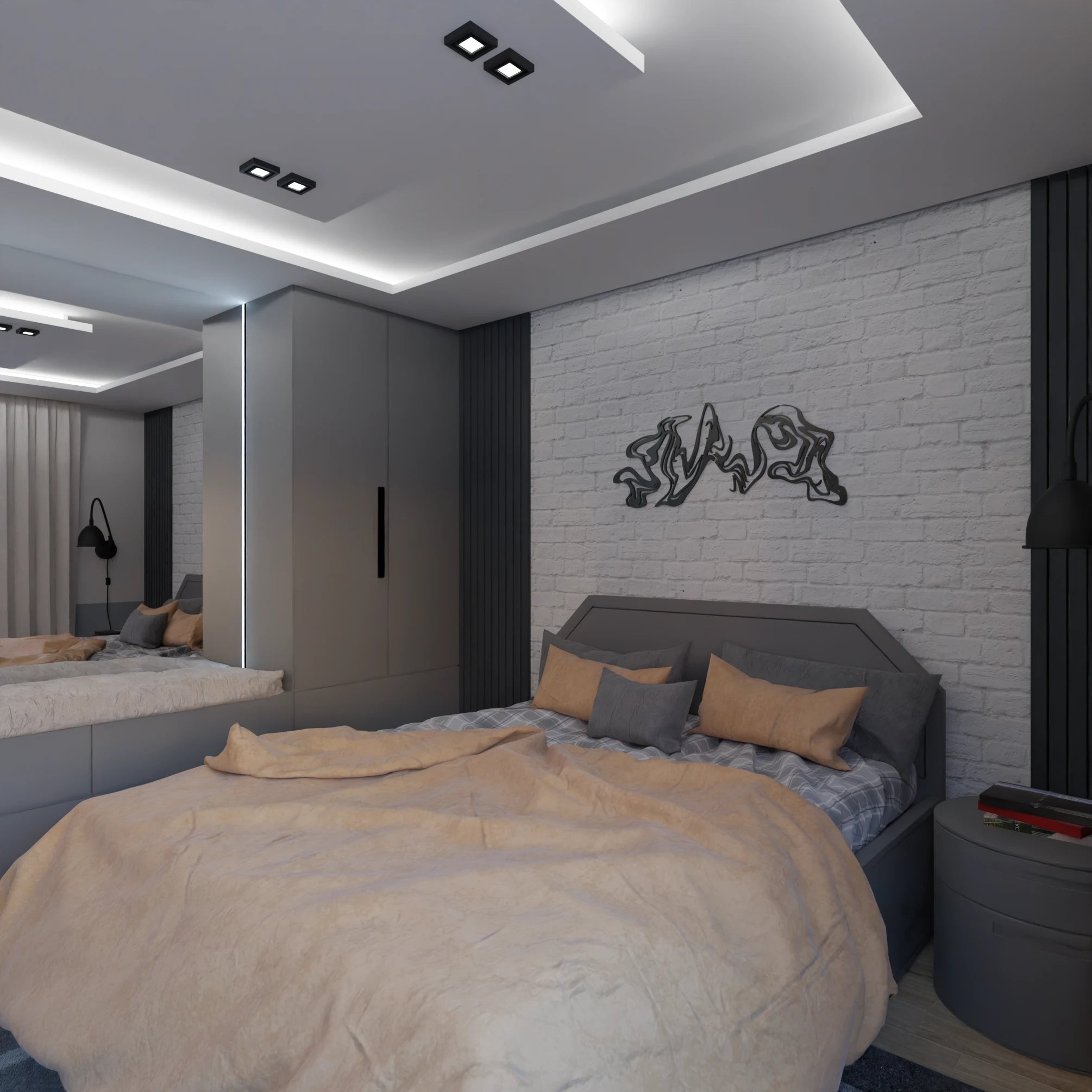 Modern Swirl decor by Metafurn
