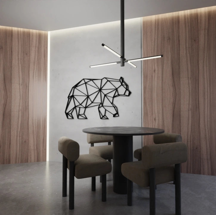 Minimalist Bear Line Art decor by Metafurn