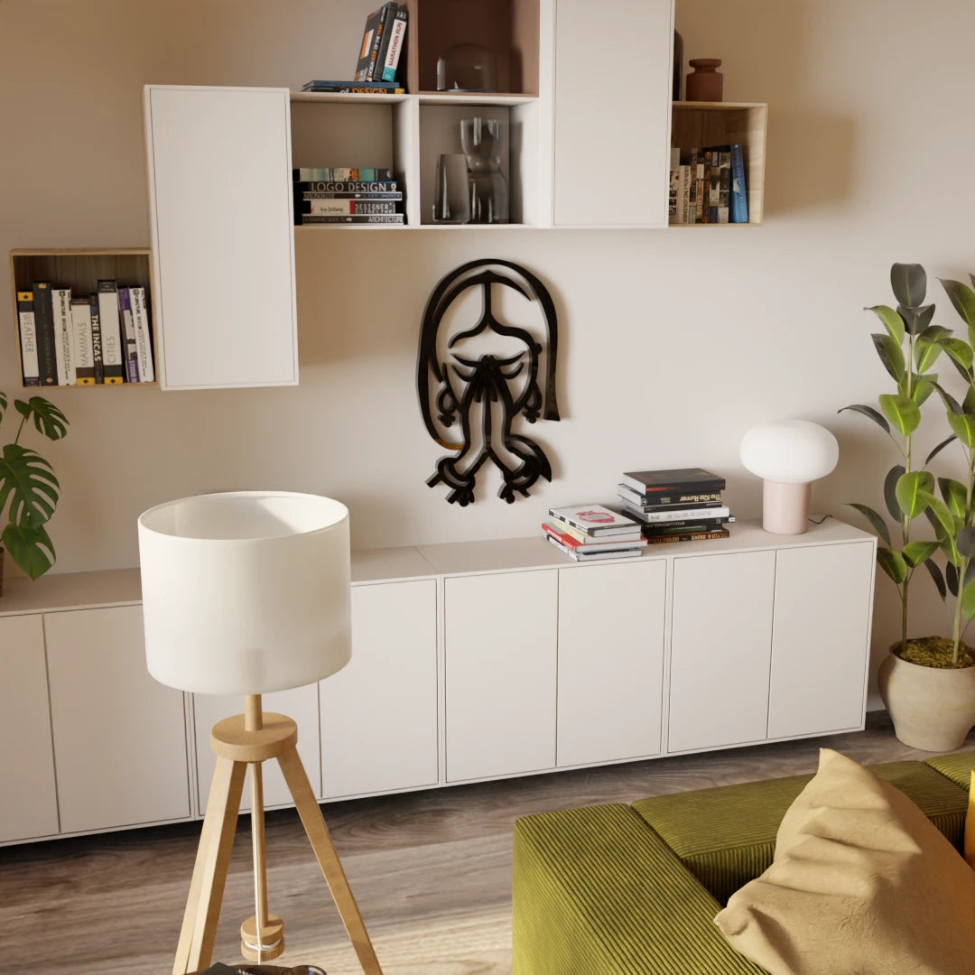 Modern Namaste Girl decor by Metafurn