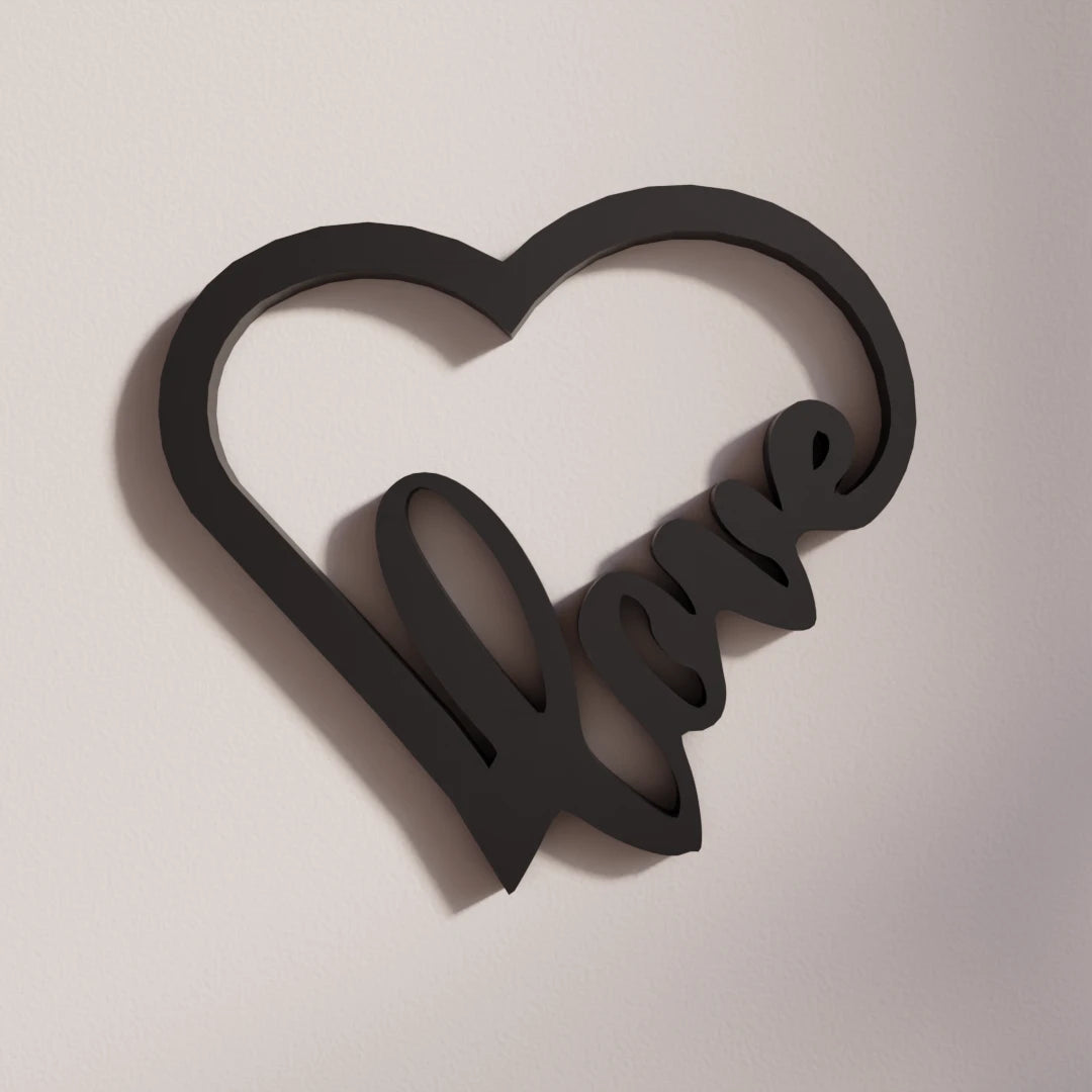 Stylish Heart and Love wall hanging for home