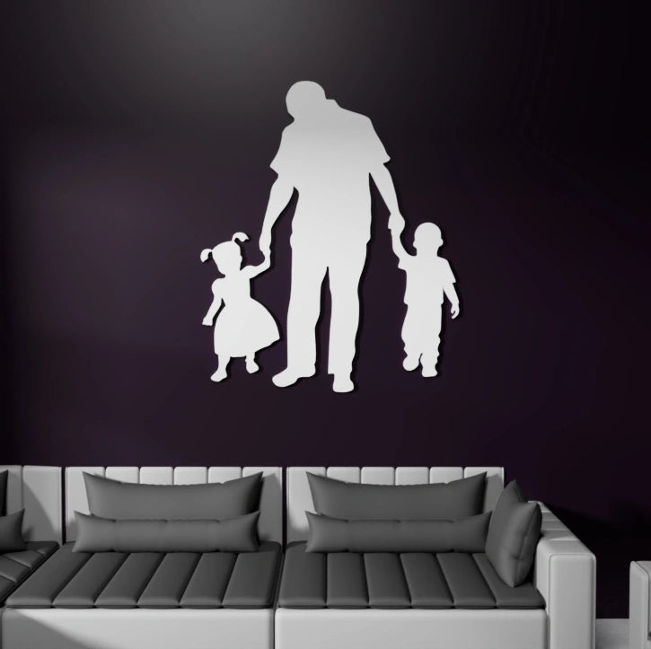 Luxury Father, Son, and Daughter wall decor for home – Shop now