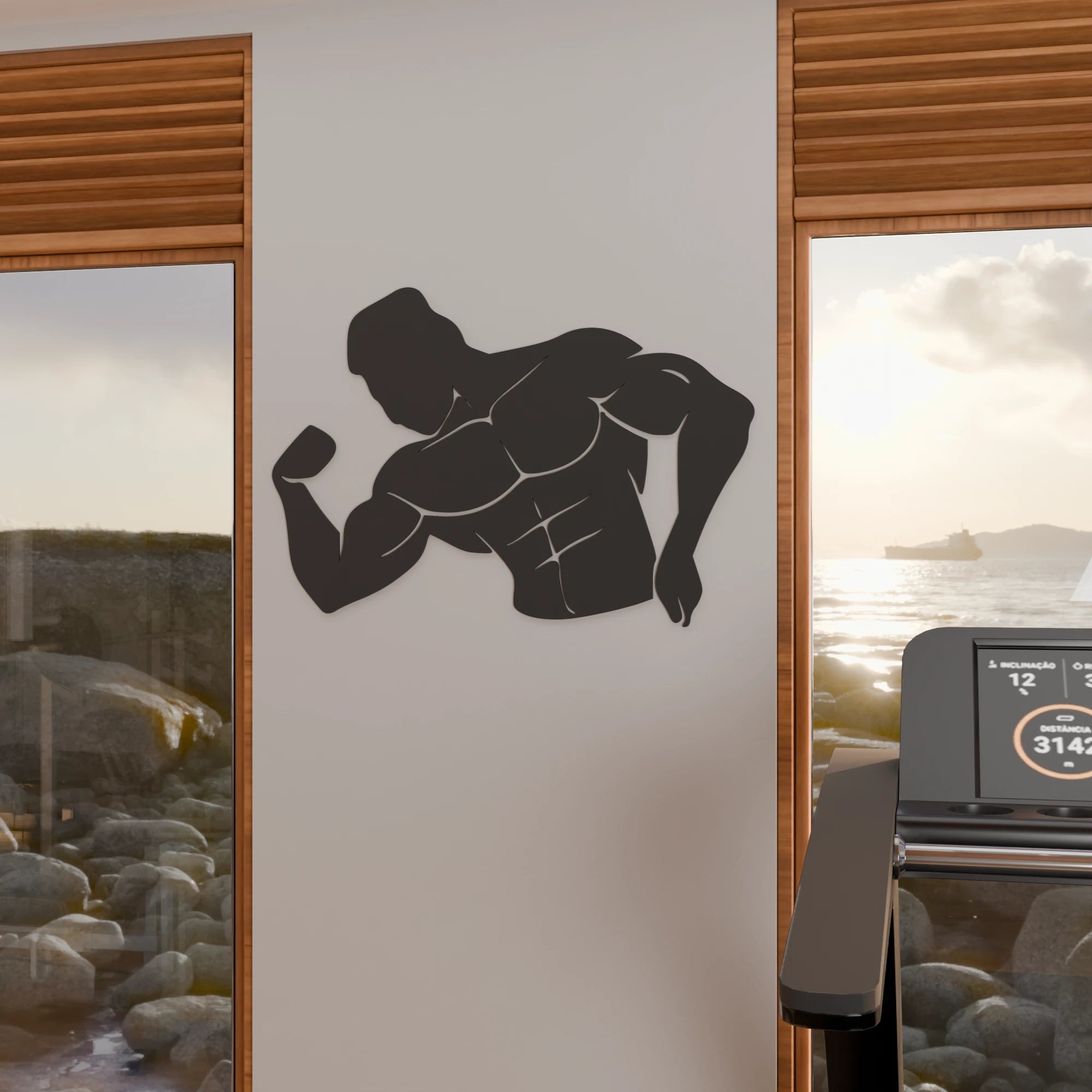 Front Single Biceps Wall Art - 40x28 Inches