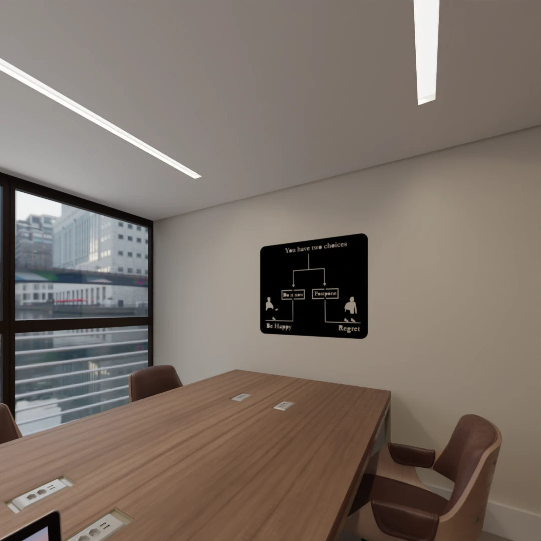 Inspirational wooden wall art for workspaces