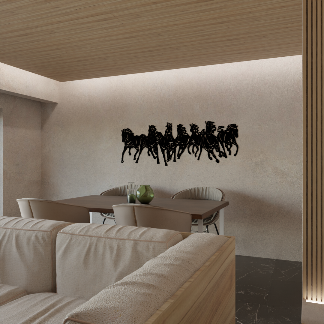 Seven Horses-52x19 inches