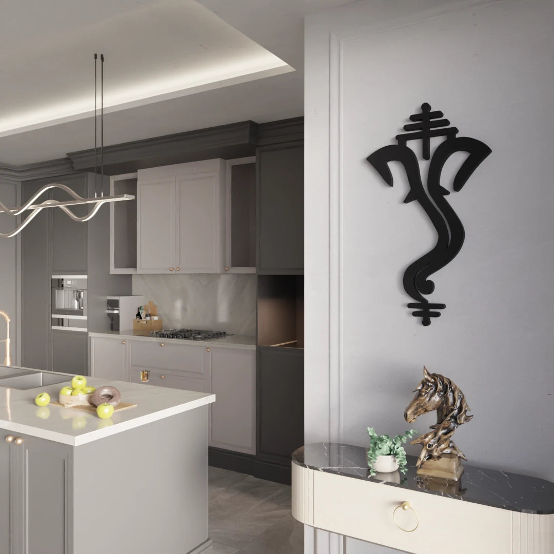 Metafurn Vignaharta Decorative Wood Wall Art Symbolizing Wisdom