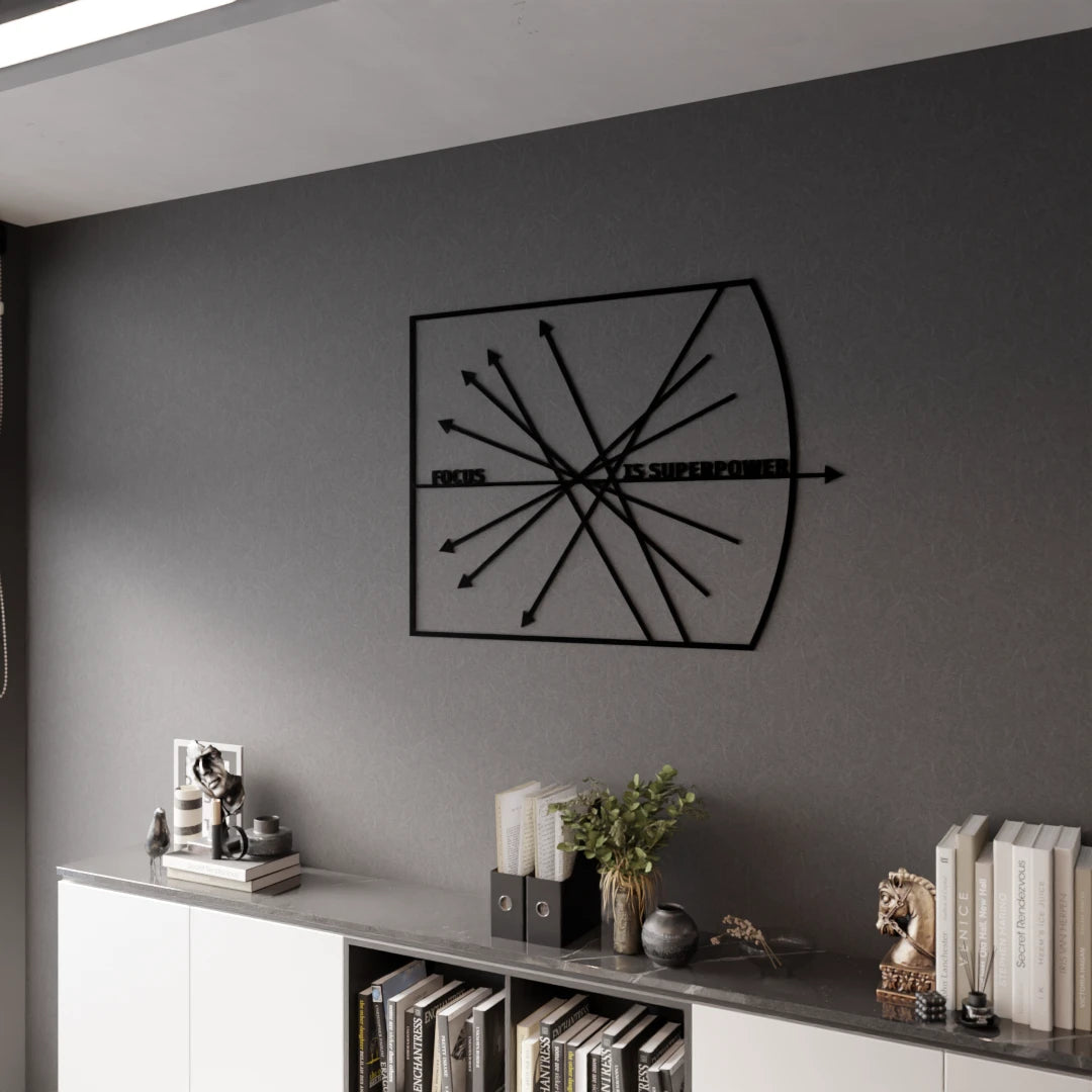 Premium wooden decor for productivity-driven environments – Focus wall art by Metafurn