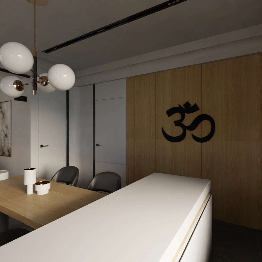 Metafurn Om Large Wooden Wall Art For Peaceful Interiors