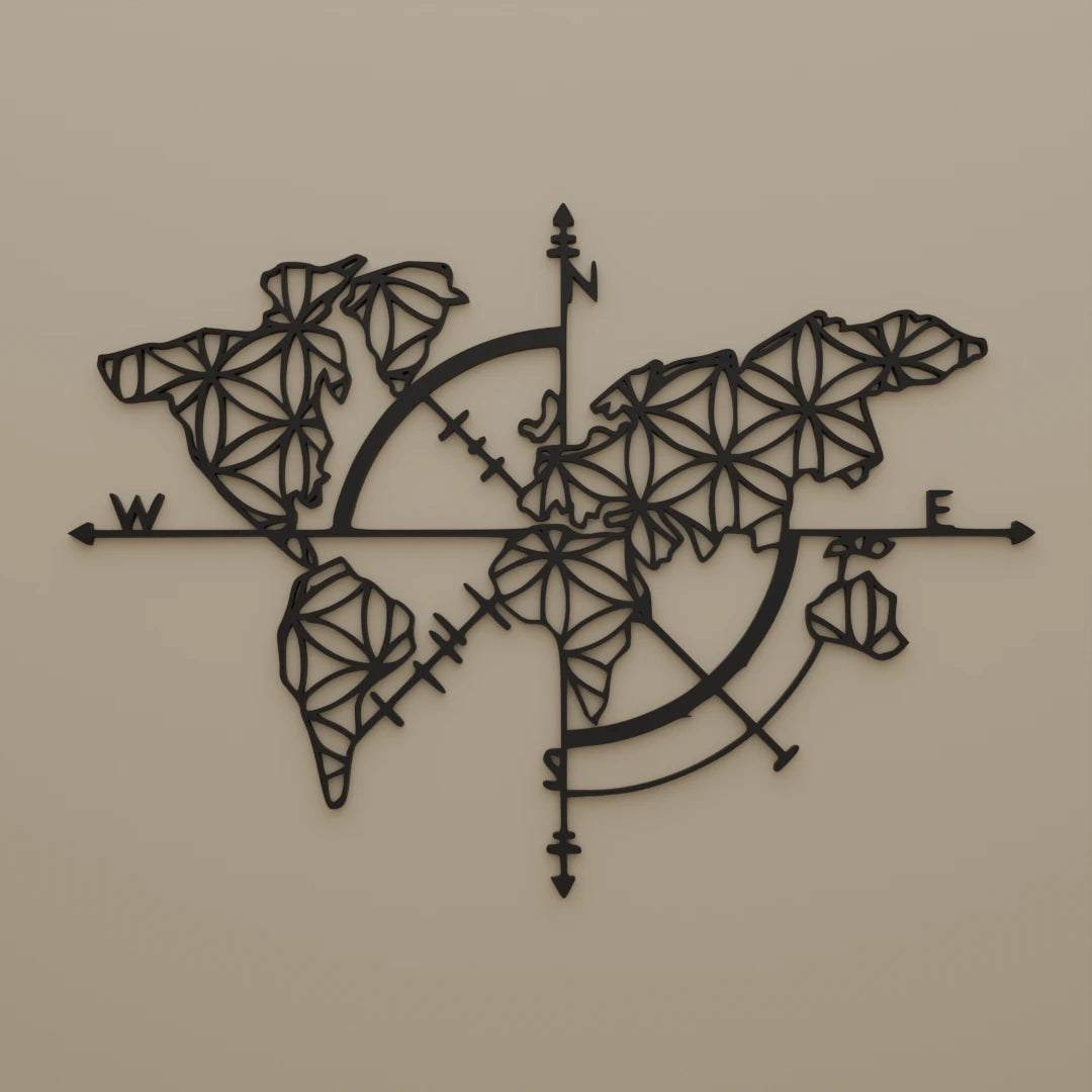 Large wooden wall art for living room – travel-inspired decor
