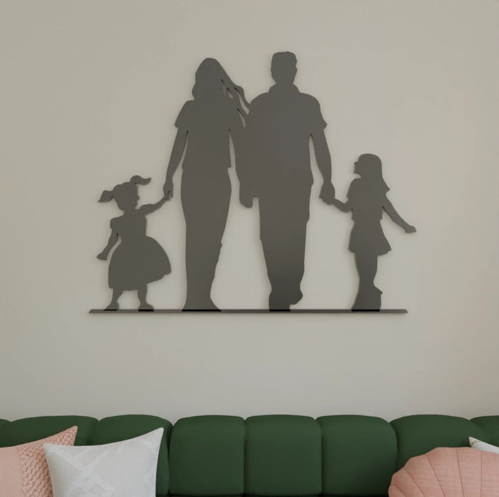 Contemporary Family metal artwork – Shop now