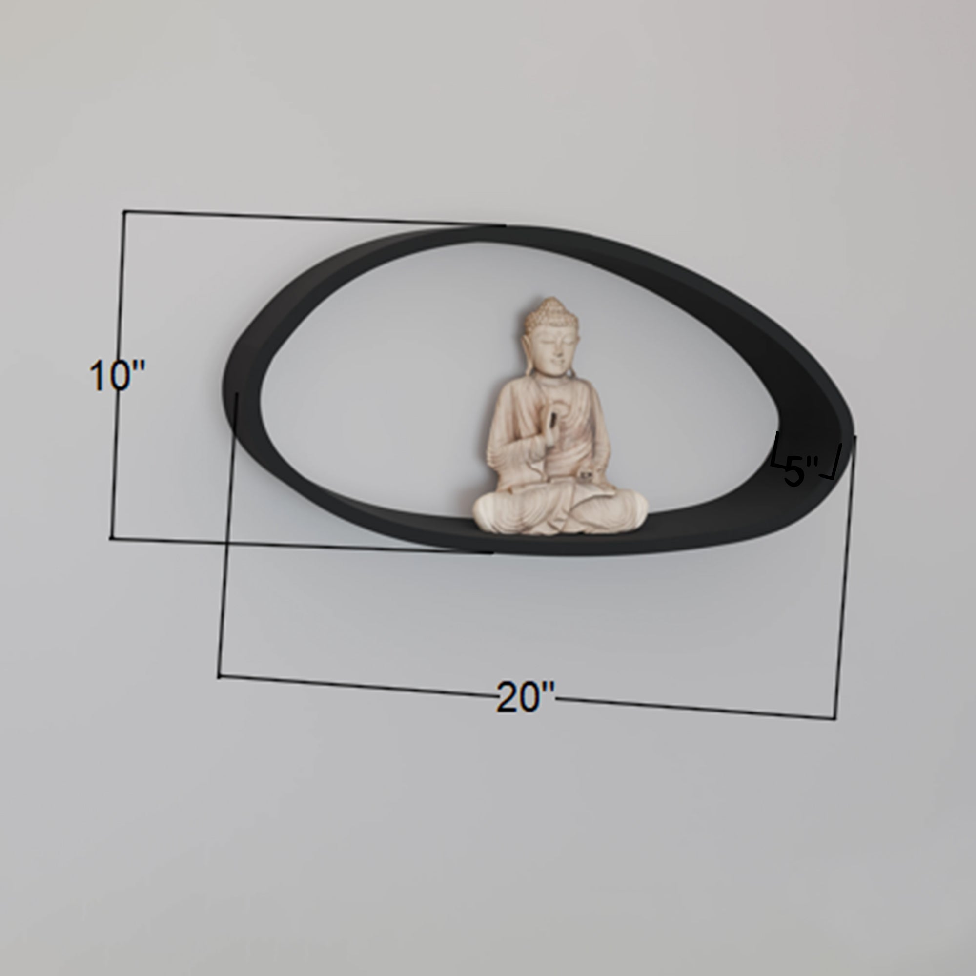 Oval Shape Wall Shelf