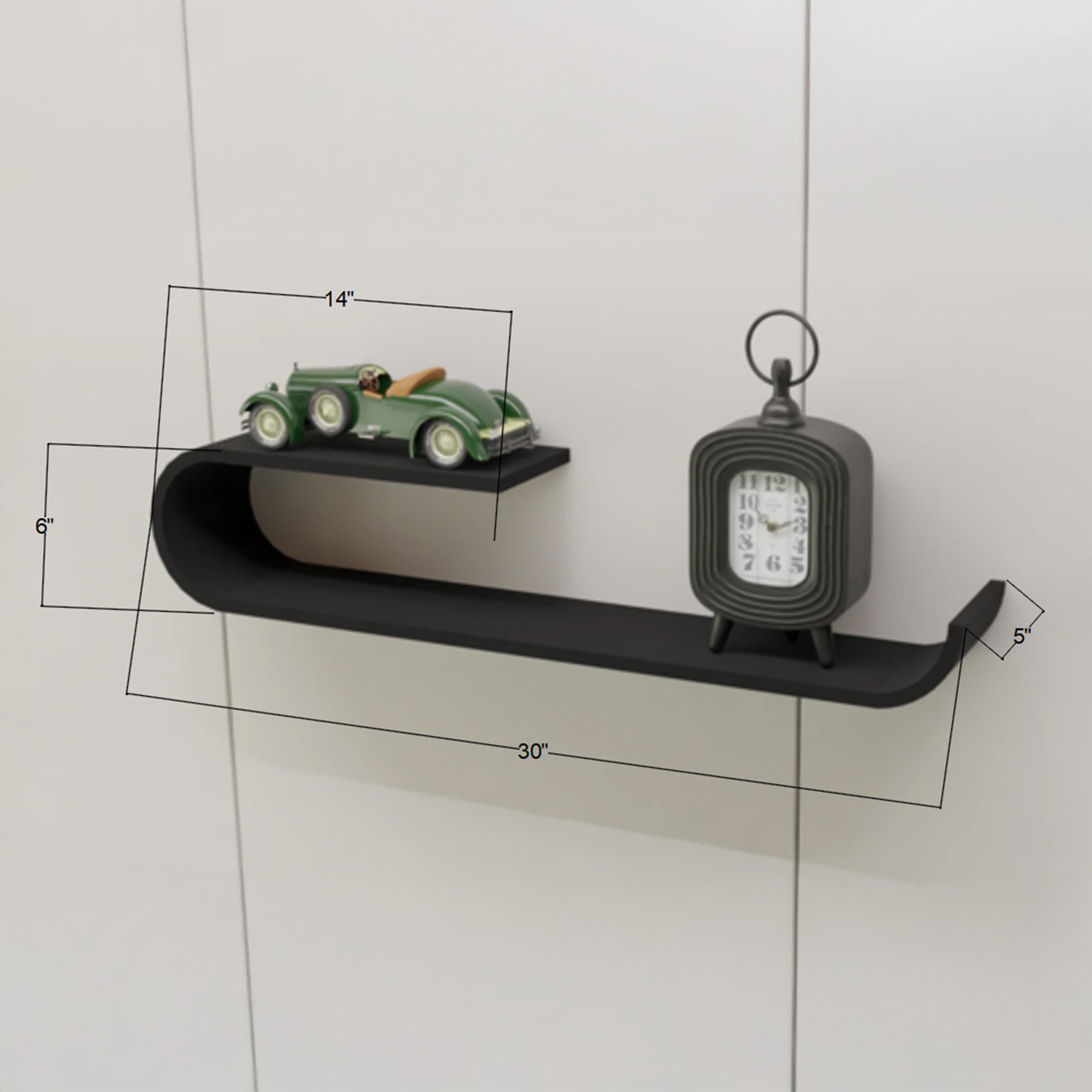 J Shape Wall Shelf