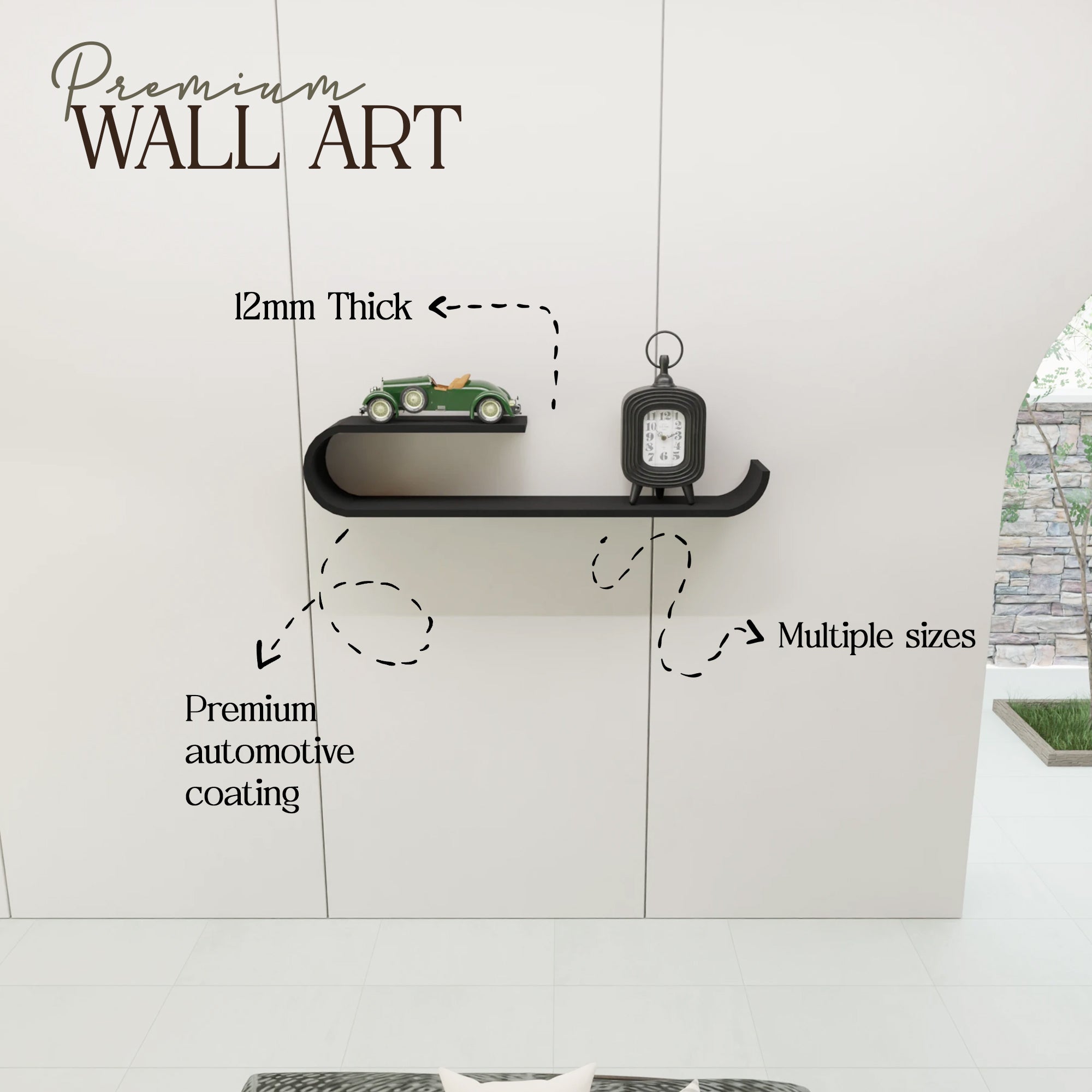 J Shape Wall Shelf
