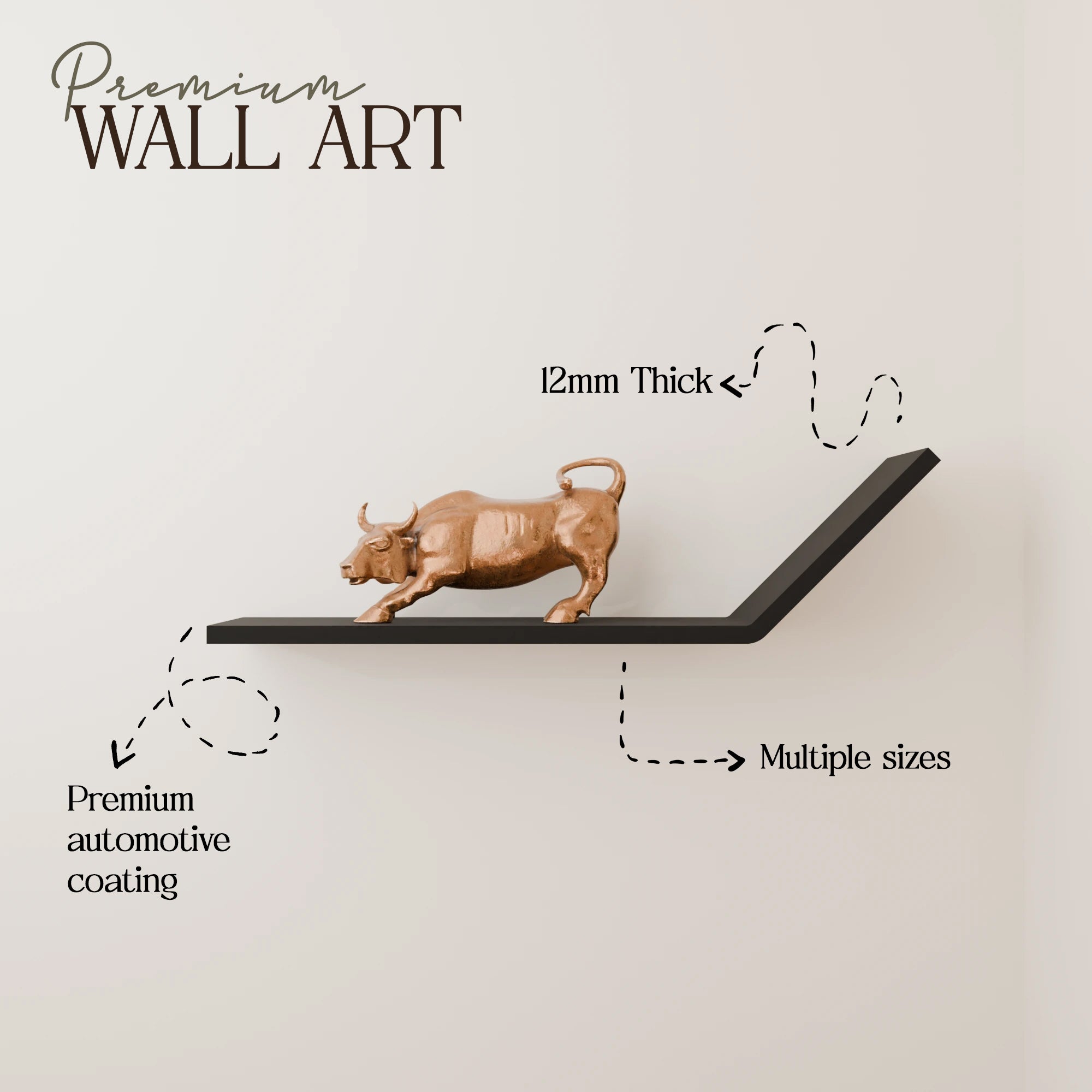 Lifted Edge Shape Wall Shelf