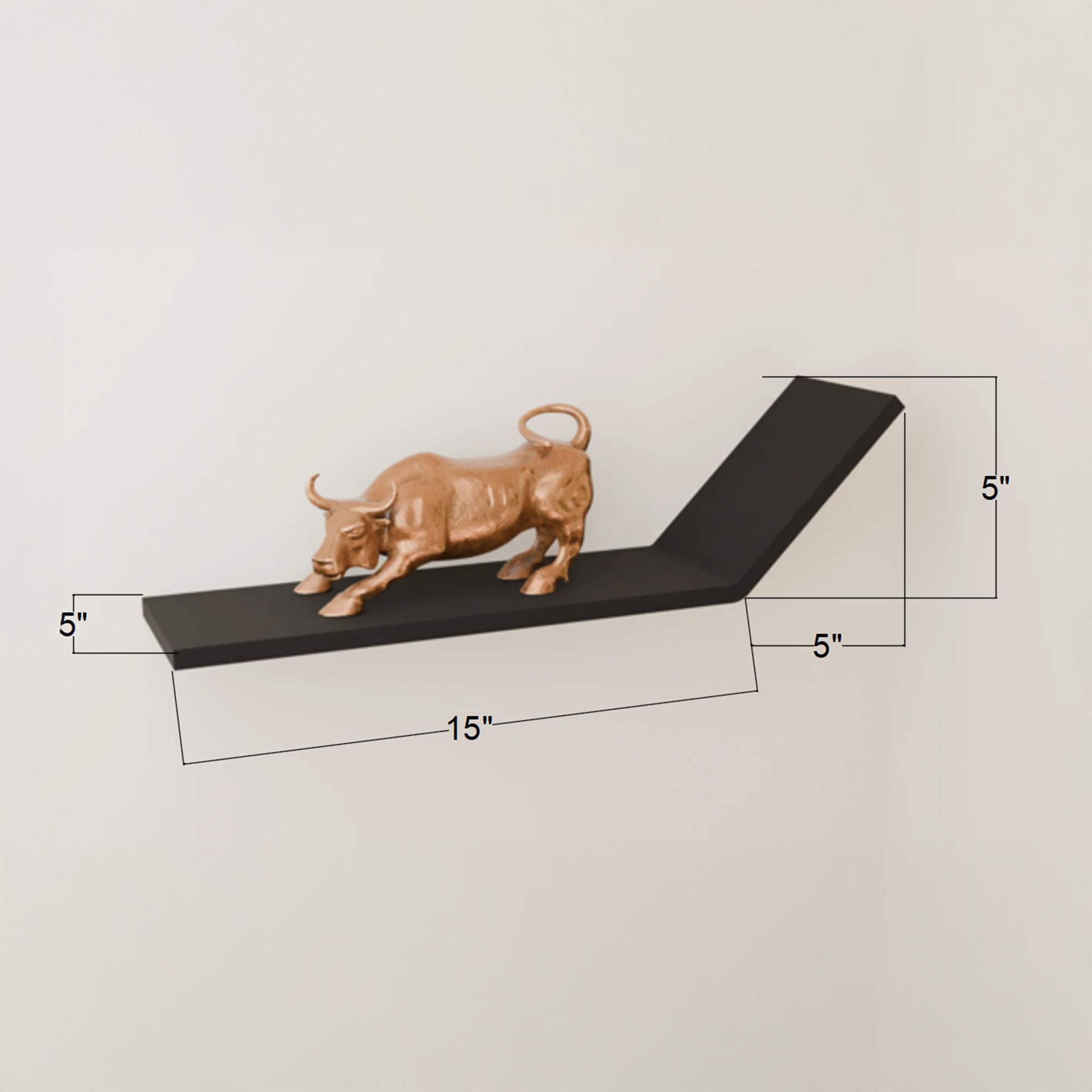 Lifted Edge Shape Wall Shelf