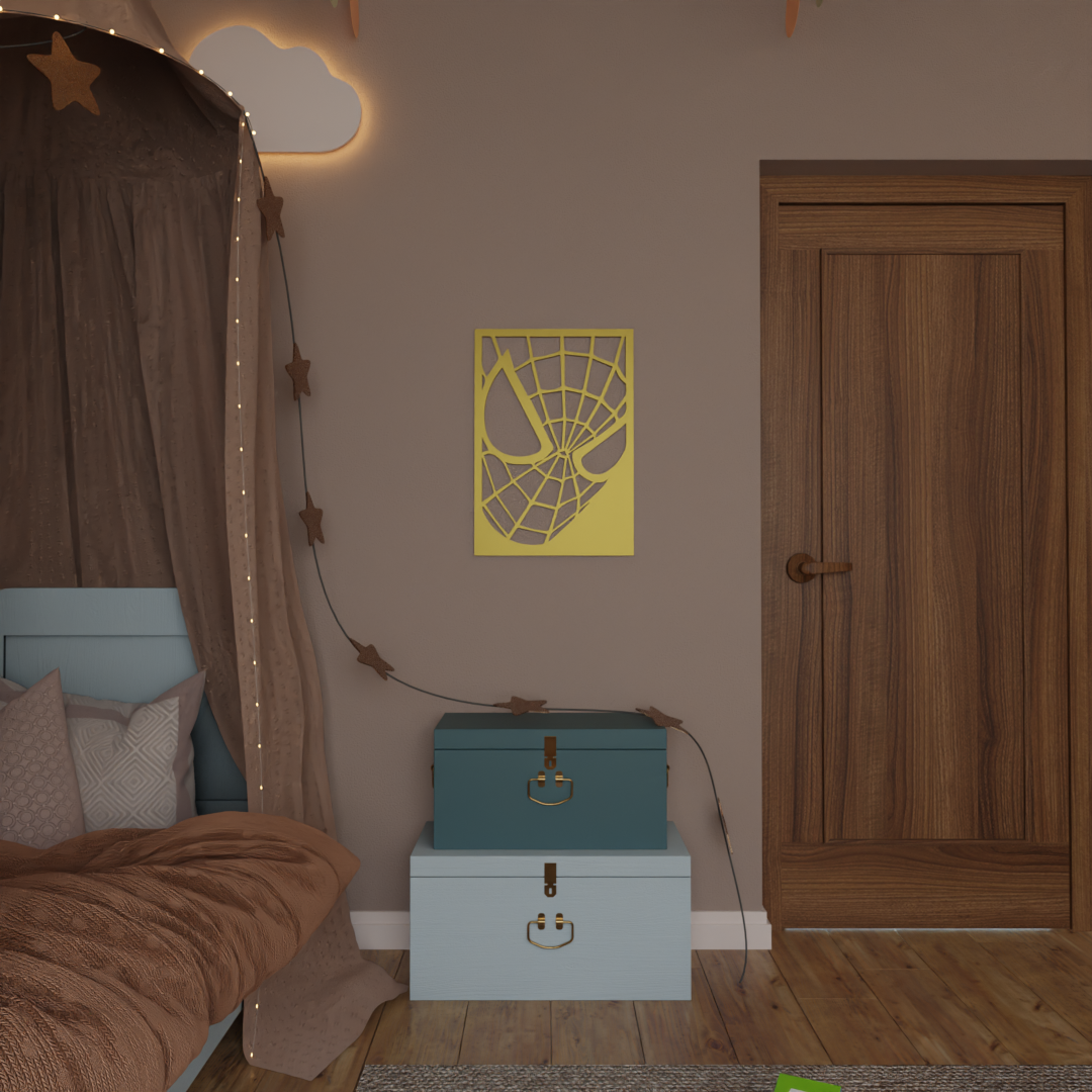 Metafurn Spiderman action-themed wooden wall art for comic book lovers