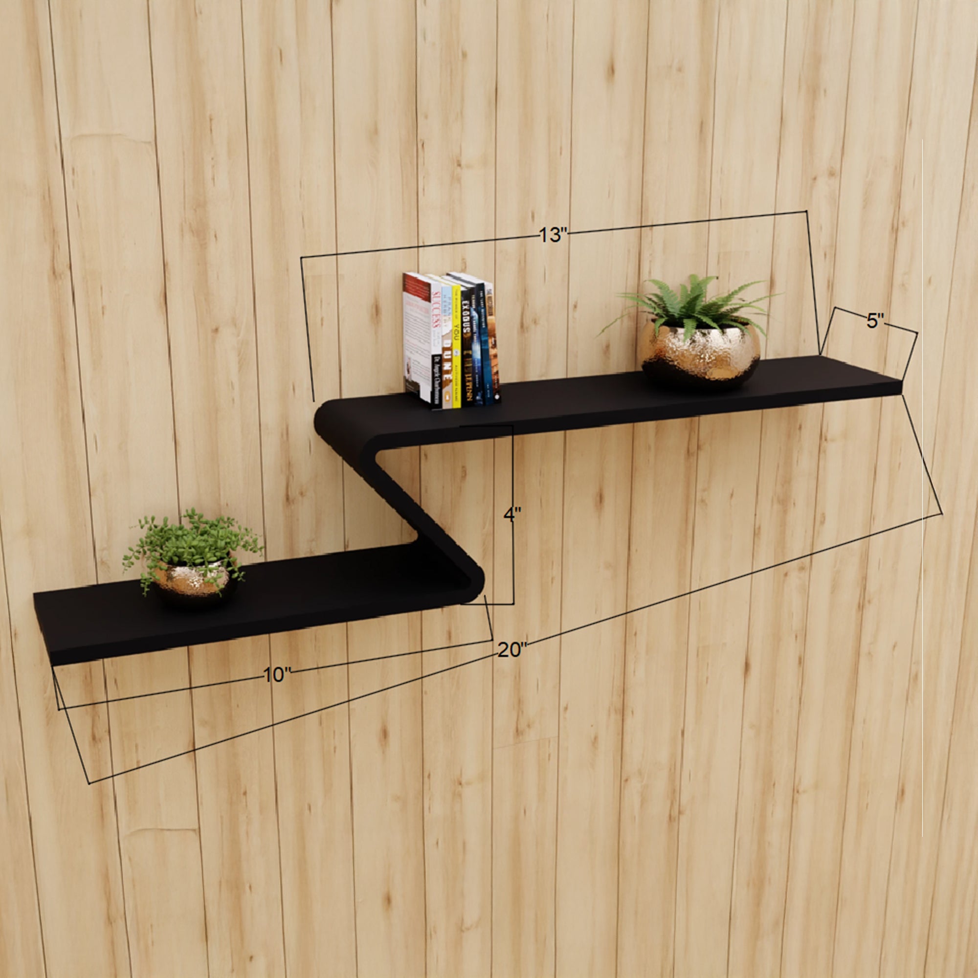 Z-Shape Wall Shelf