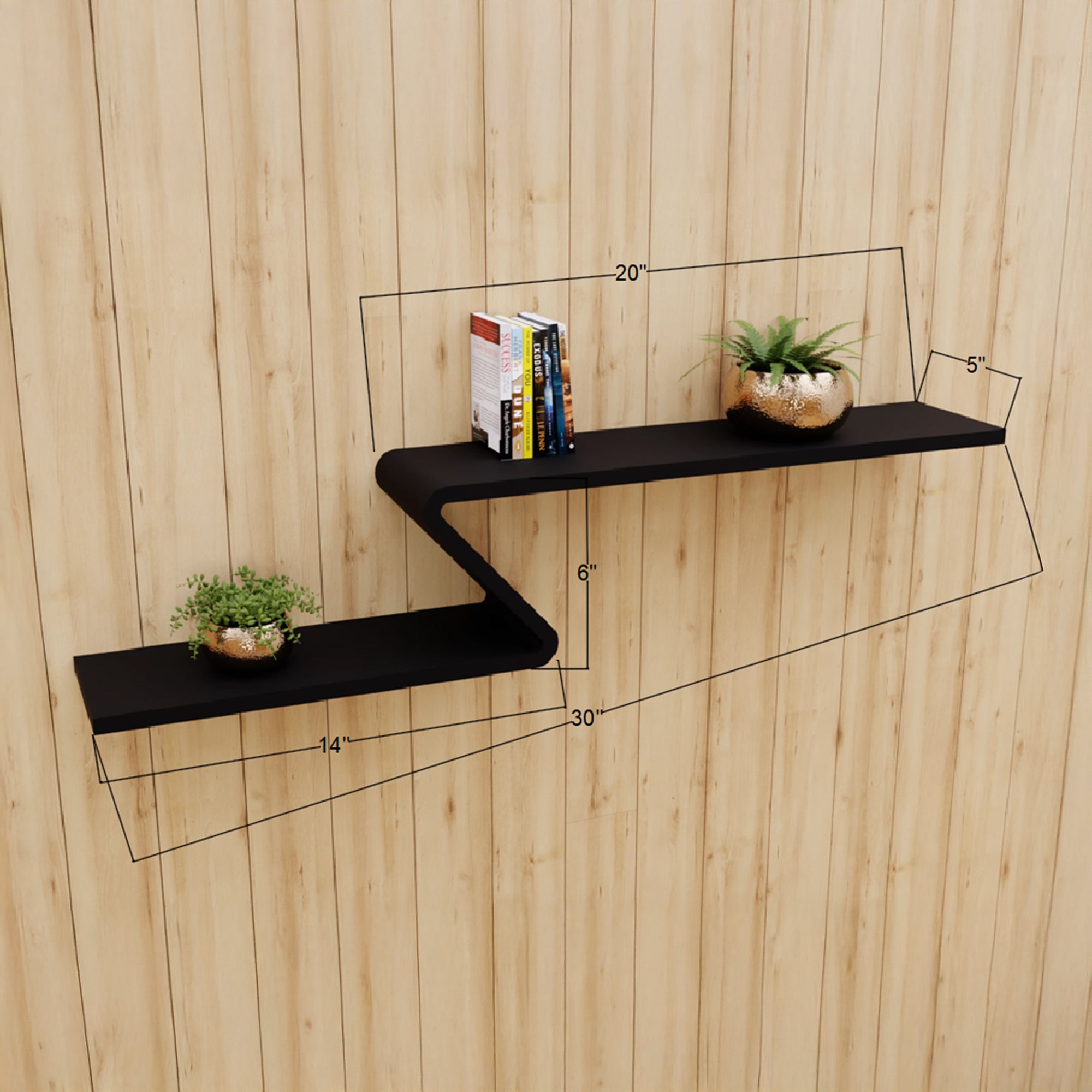 Z-Shape Wall Shelf