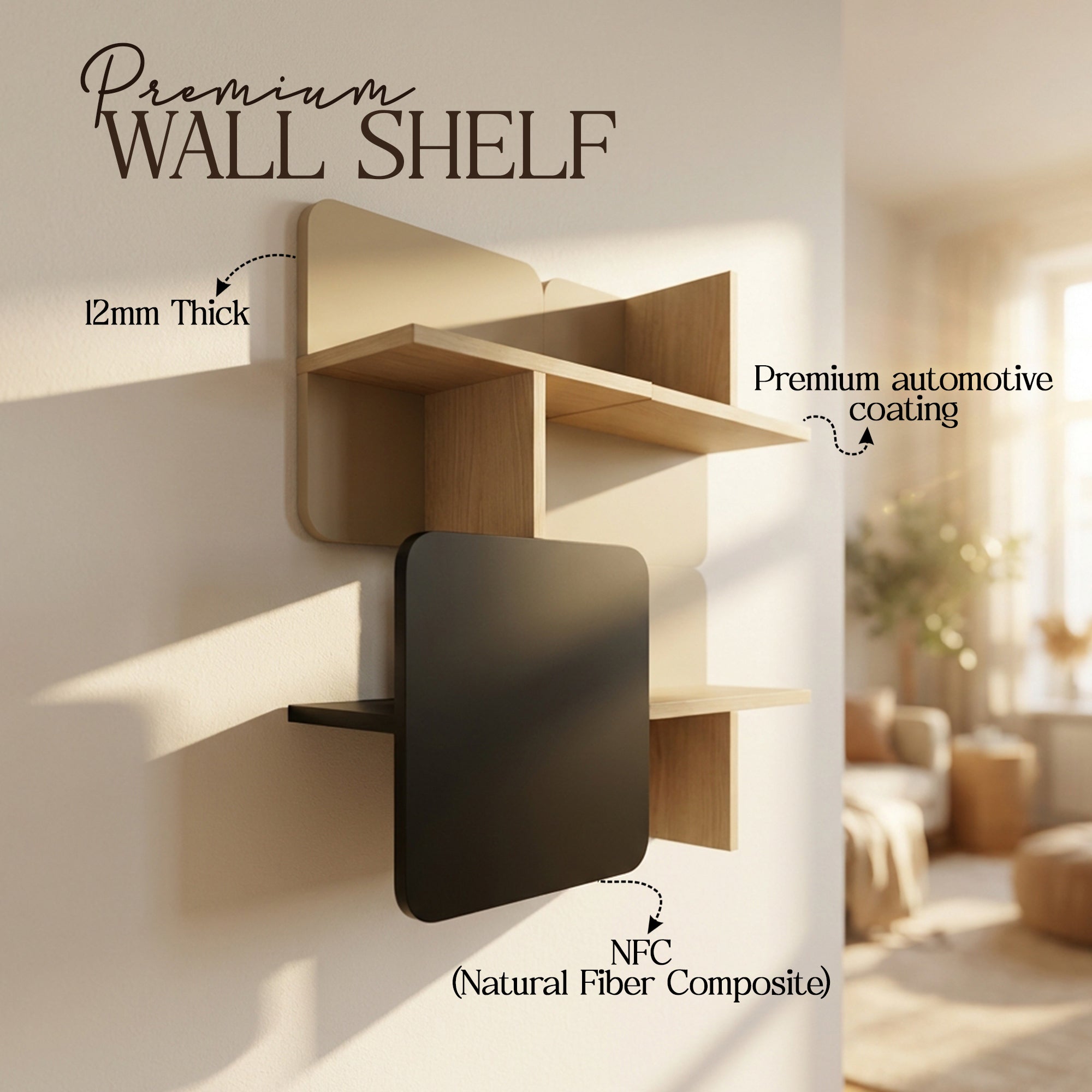 Panel Grid Wall Shelf