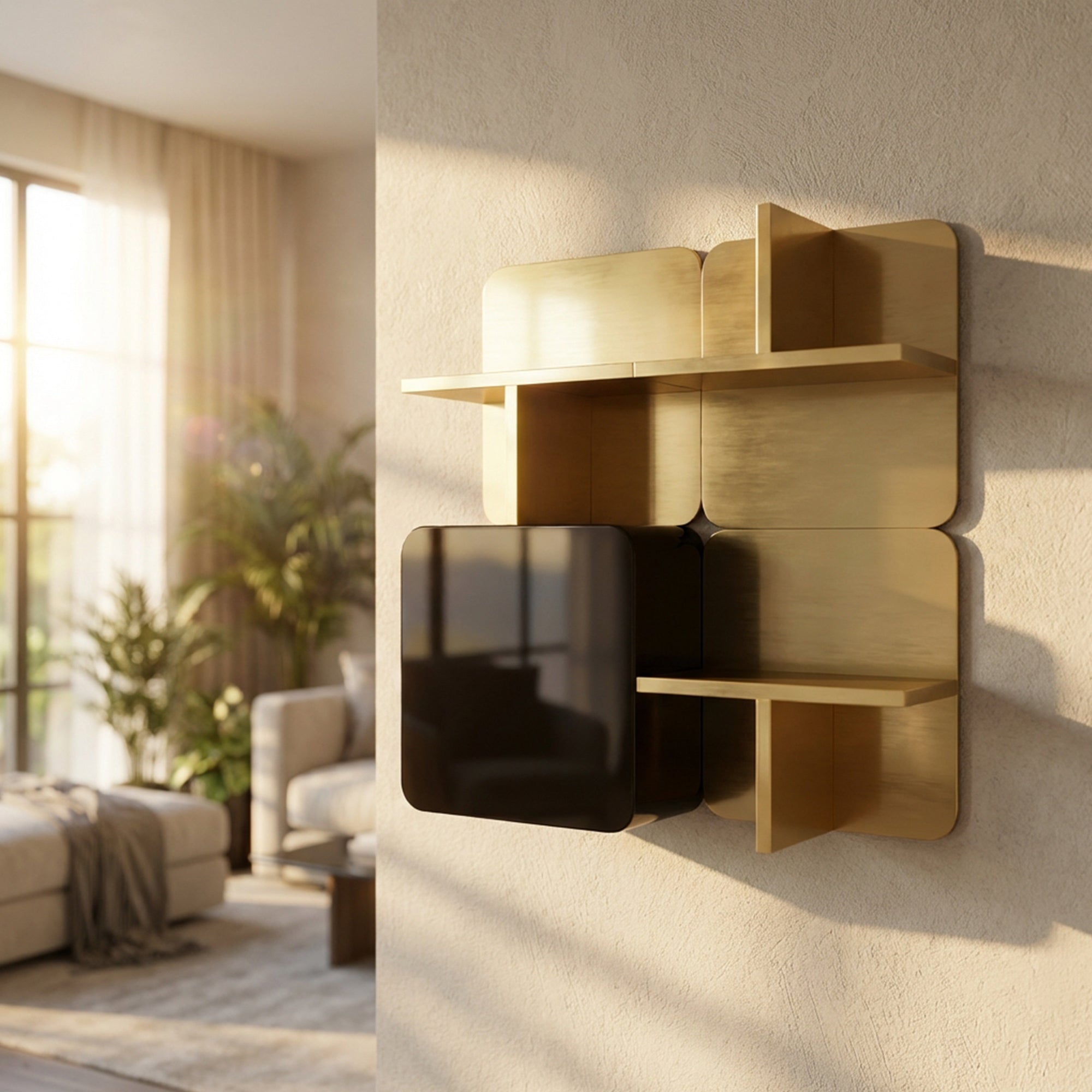 Panel Grid Wall Shelf