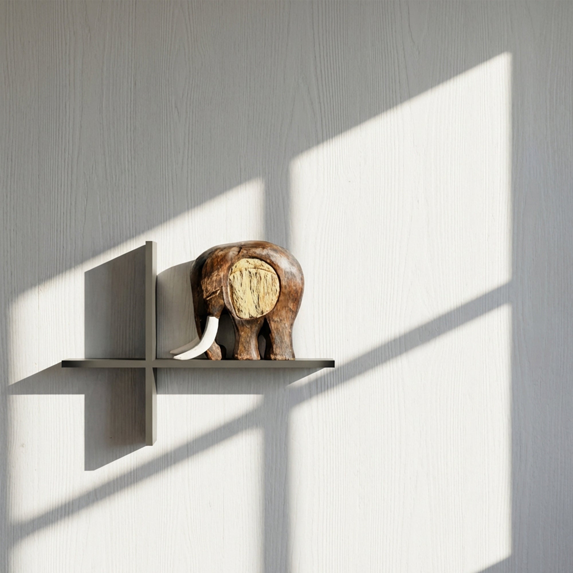 Metafurn Intersection Floating Wall Shelf – Modern NFC Cross-Pattern Wall Mounted Shelf for Interiors