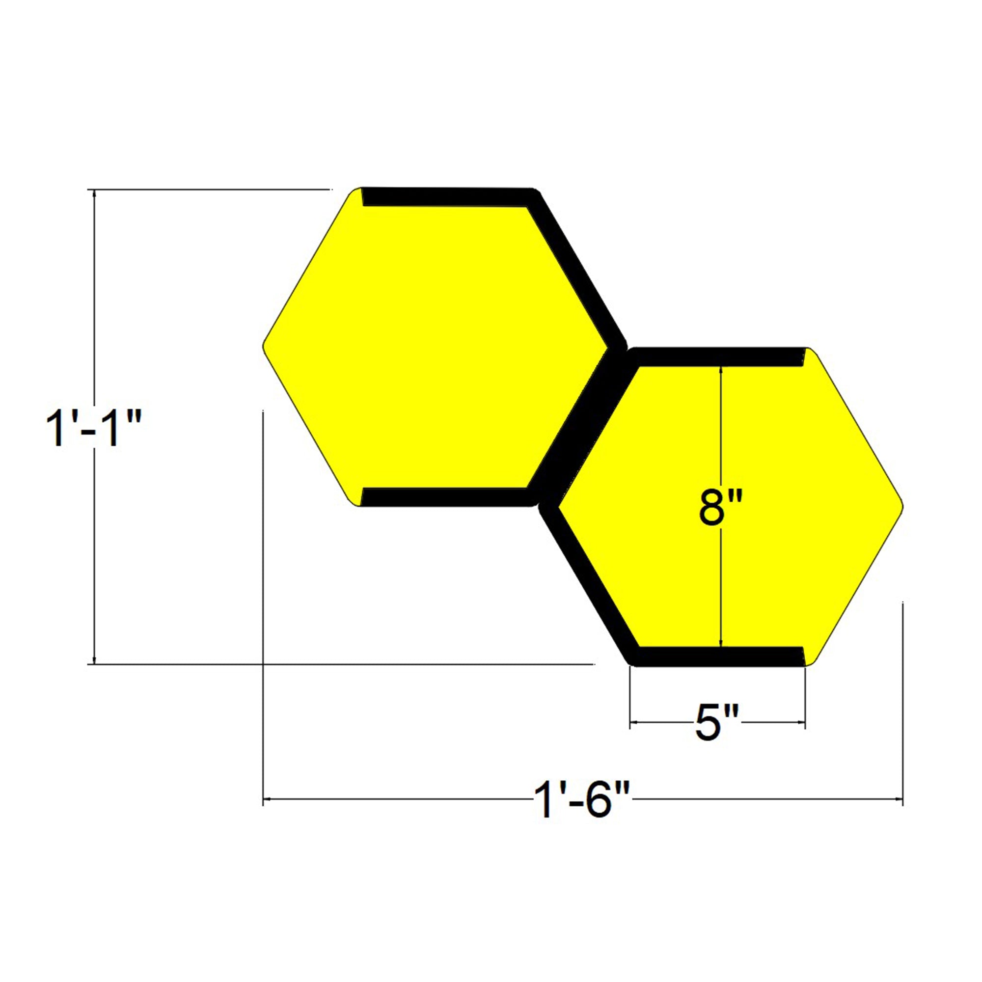 Metafurn Hexagon Wall Shelf – NFC Hexagonal Floating Storage Shelf for Home Decor