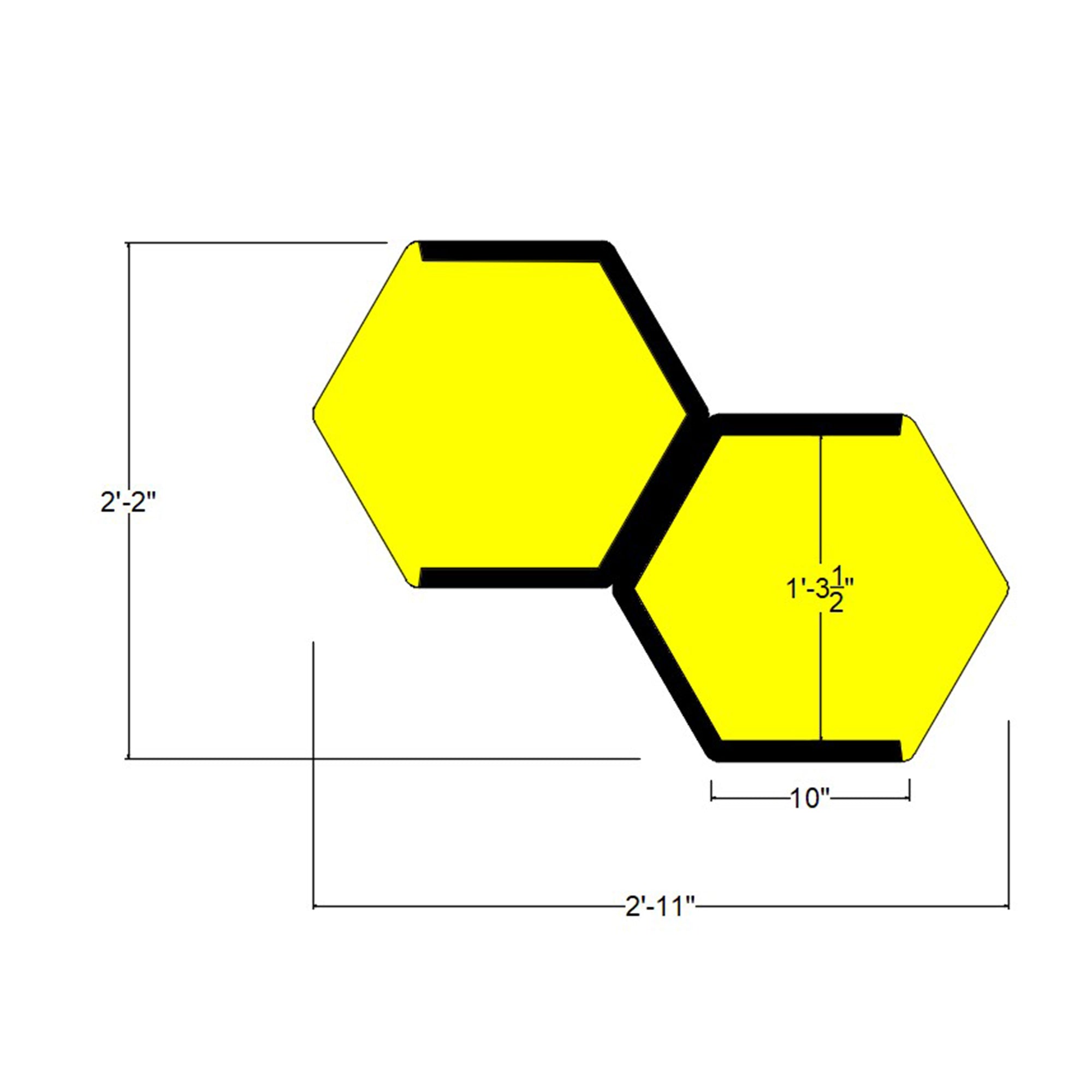 Metafurn Hexagon Wall Shelf – NFC Hexagonal Floating Shelf for Modern Wall Decor