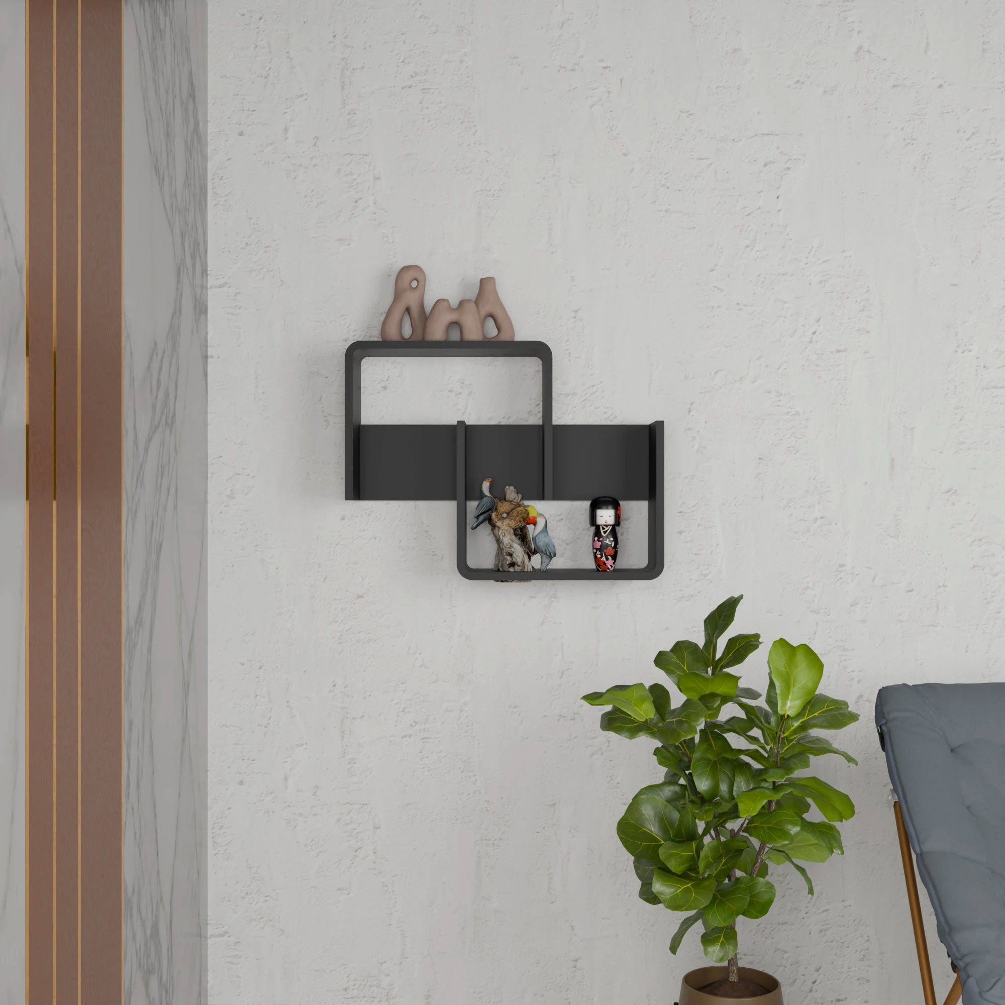 Composite Floating Wall Shelf (W-15” X H-20”)